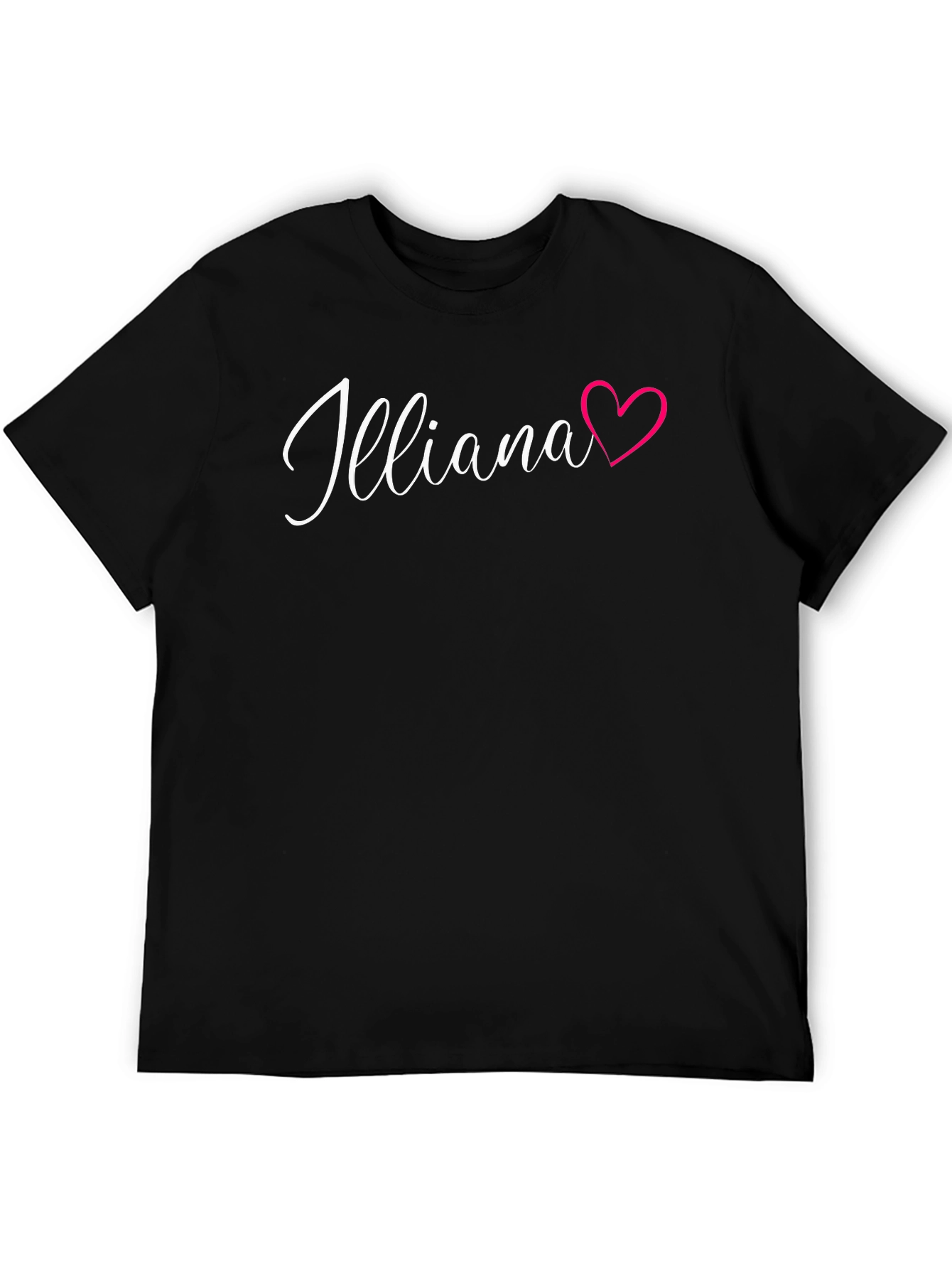 Illiana Heart Graphic Black Tee Shirt