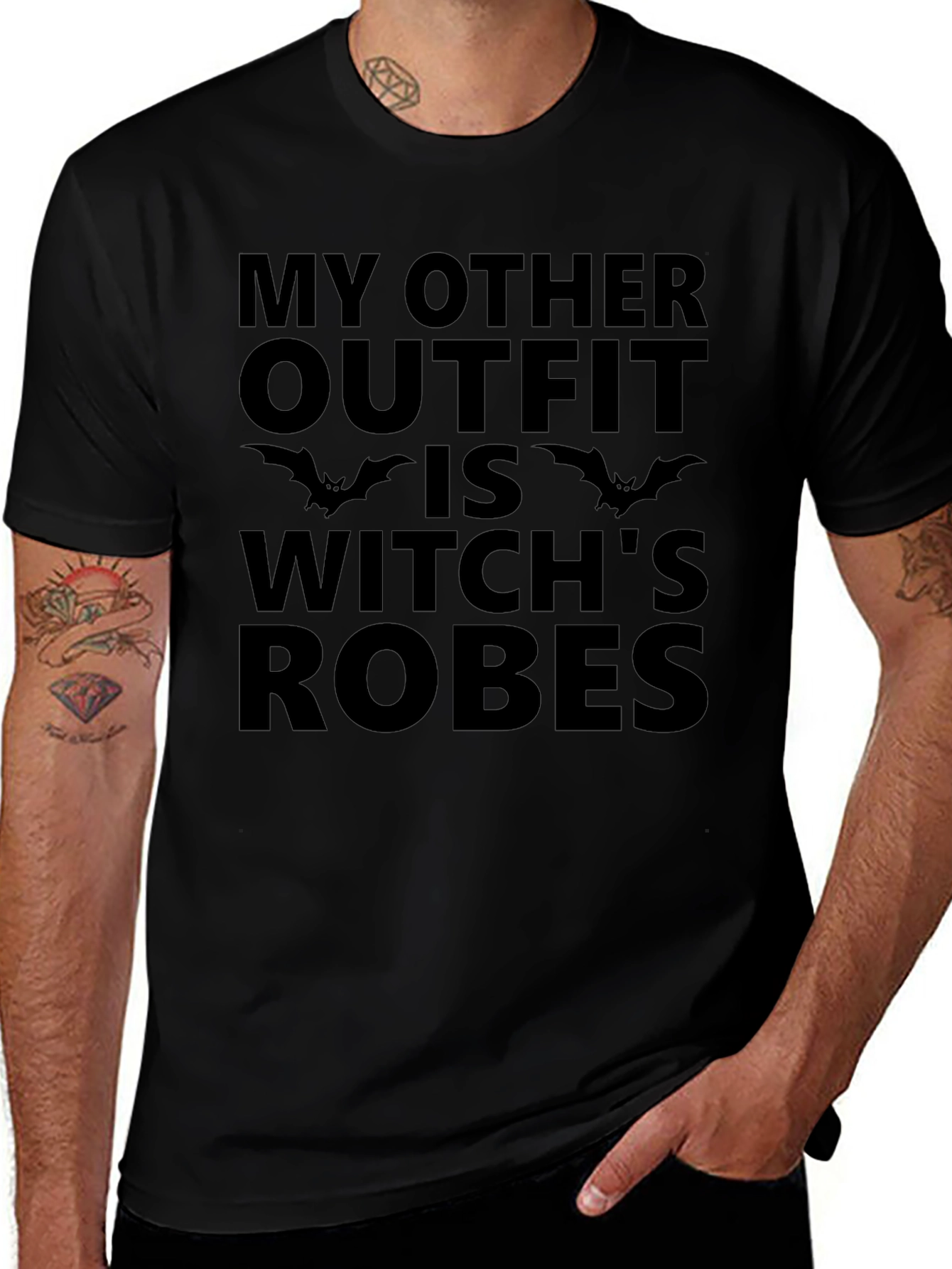 Witch Robes Halloween Graphic T-Shirt
