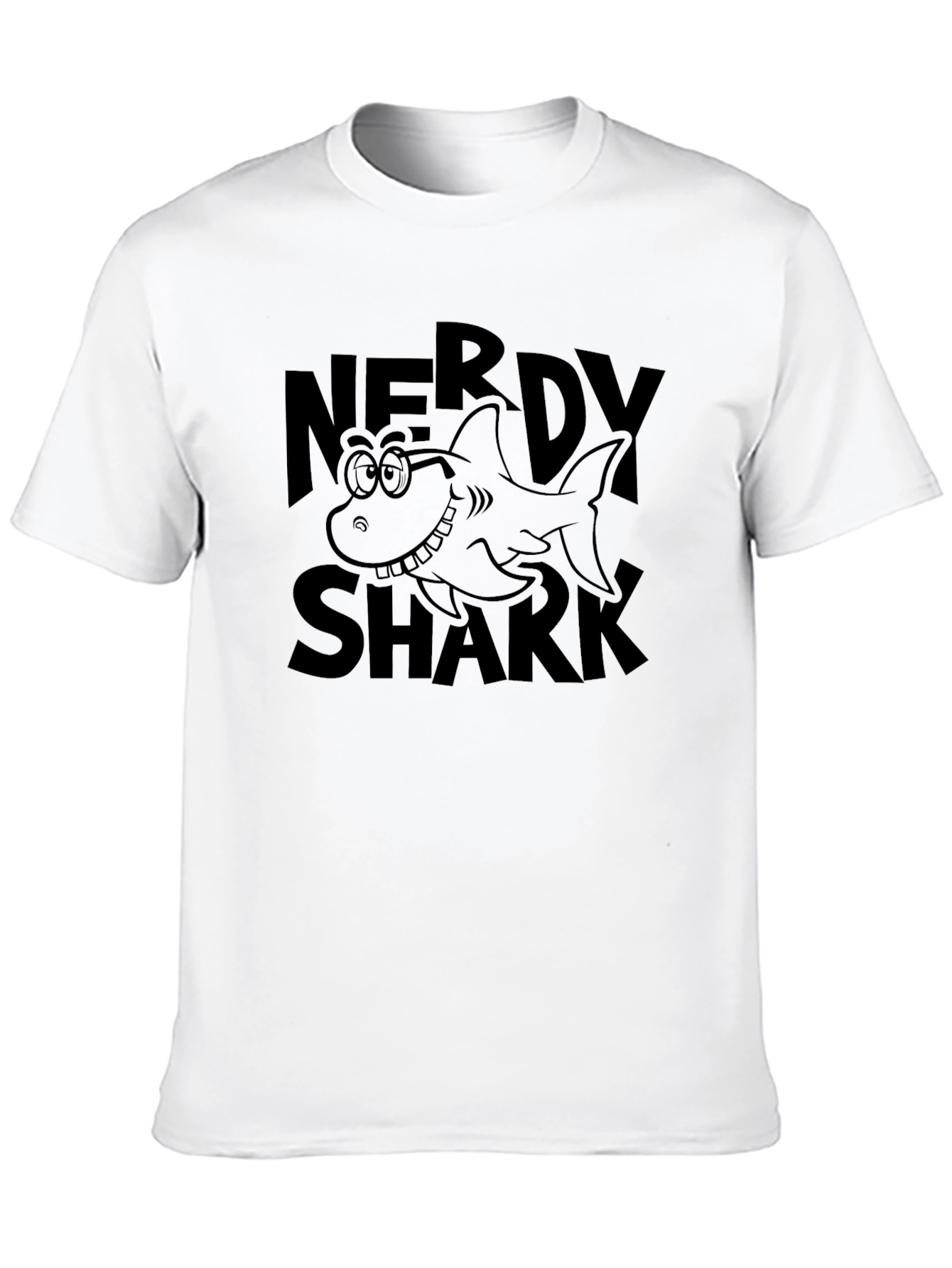 Nerdy Shark Graphic T-Shirt