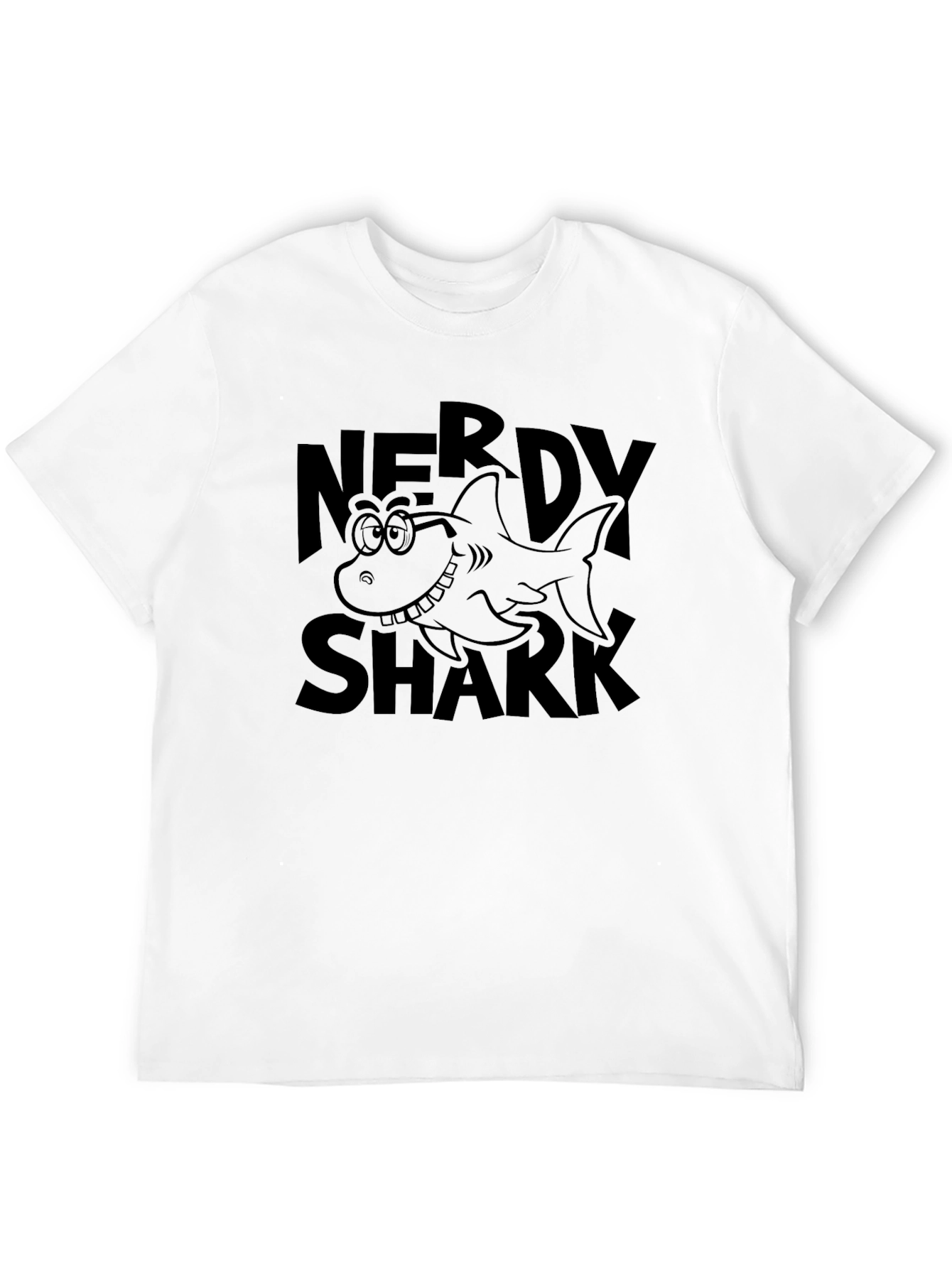 Nerdy Shark Graphic T-Shirt