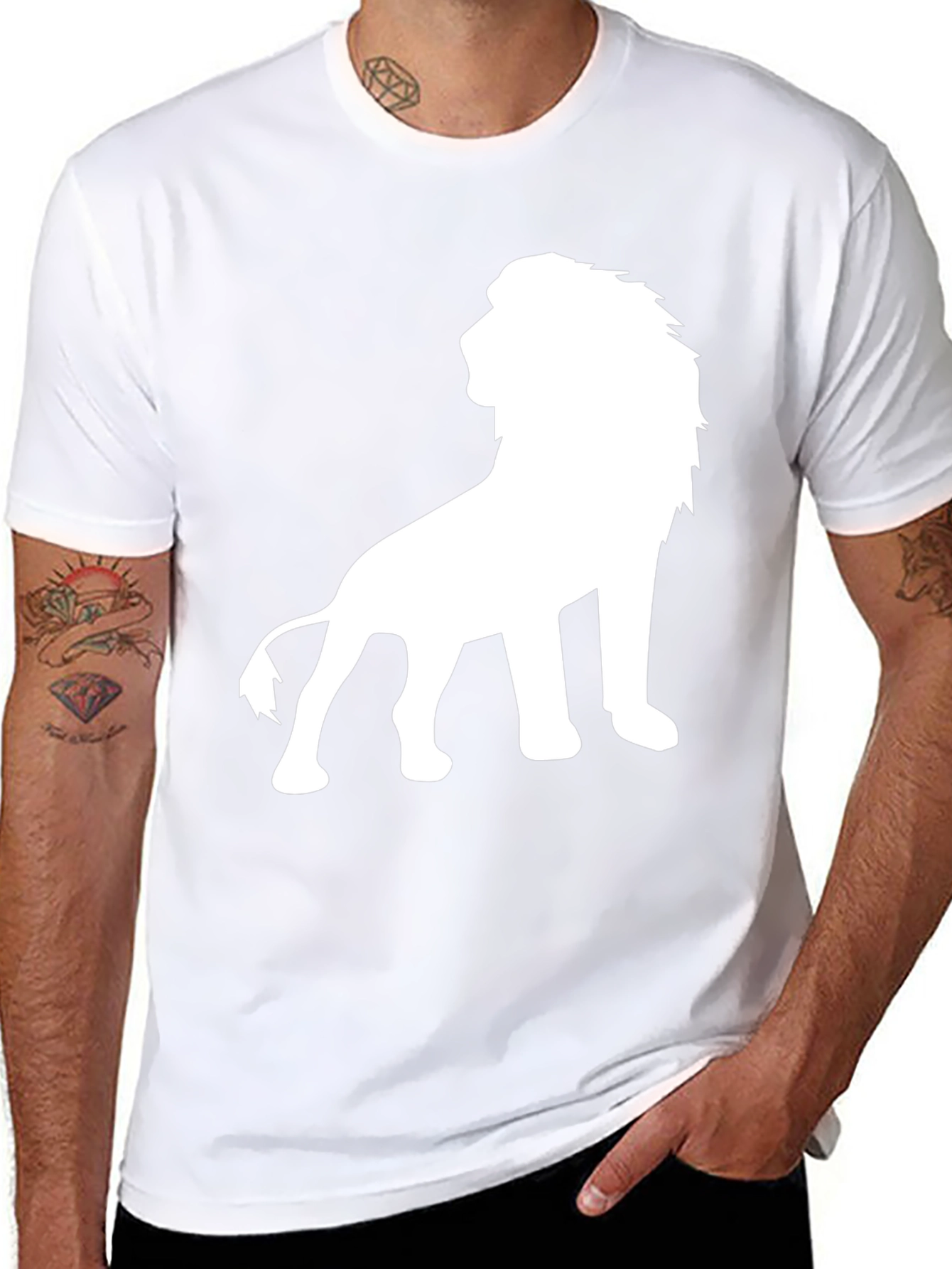 Lion Graphic Tee - Bold Silhouette