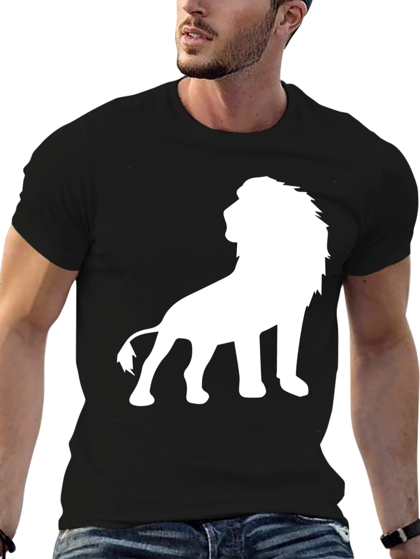 Lion Graphic Tee - Bold Silhouette