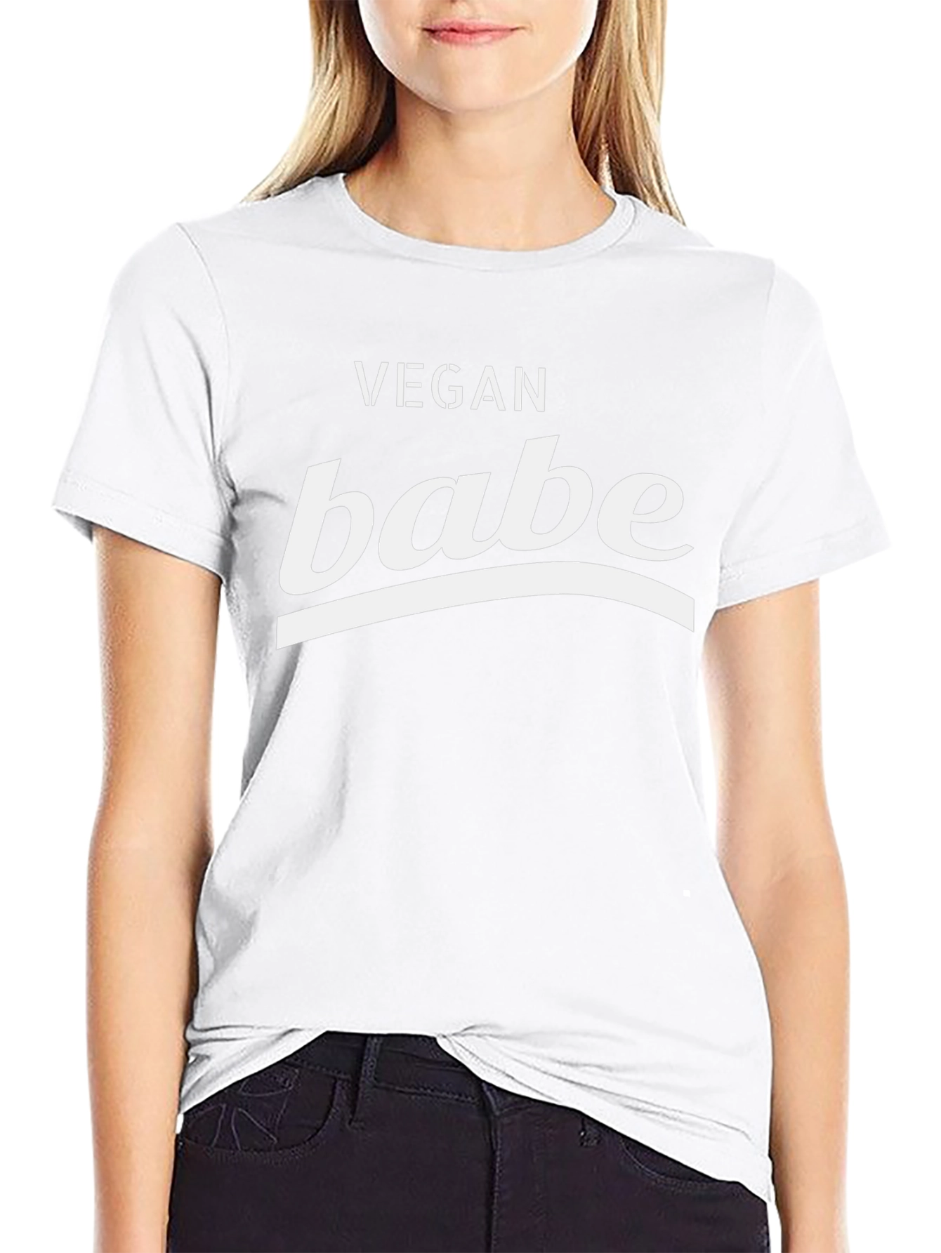 Vegan Babe Tee - Black Graphic T-Shirt