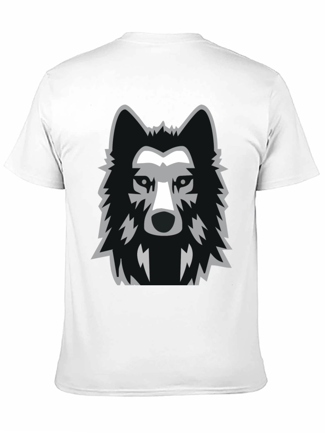 Cool Wolf Graphic Tee - Black Cotton T-Shirt