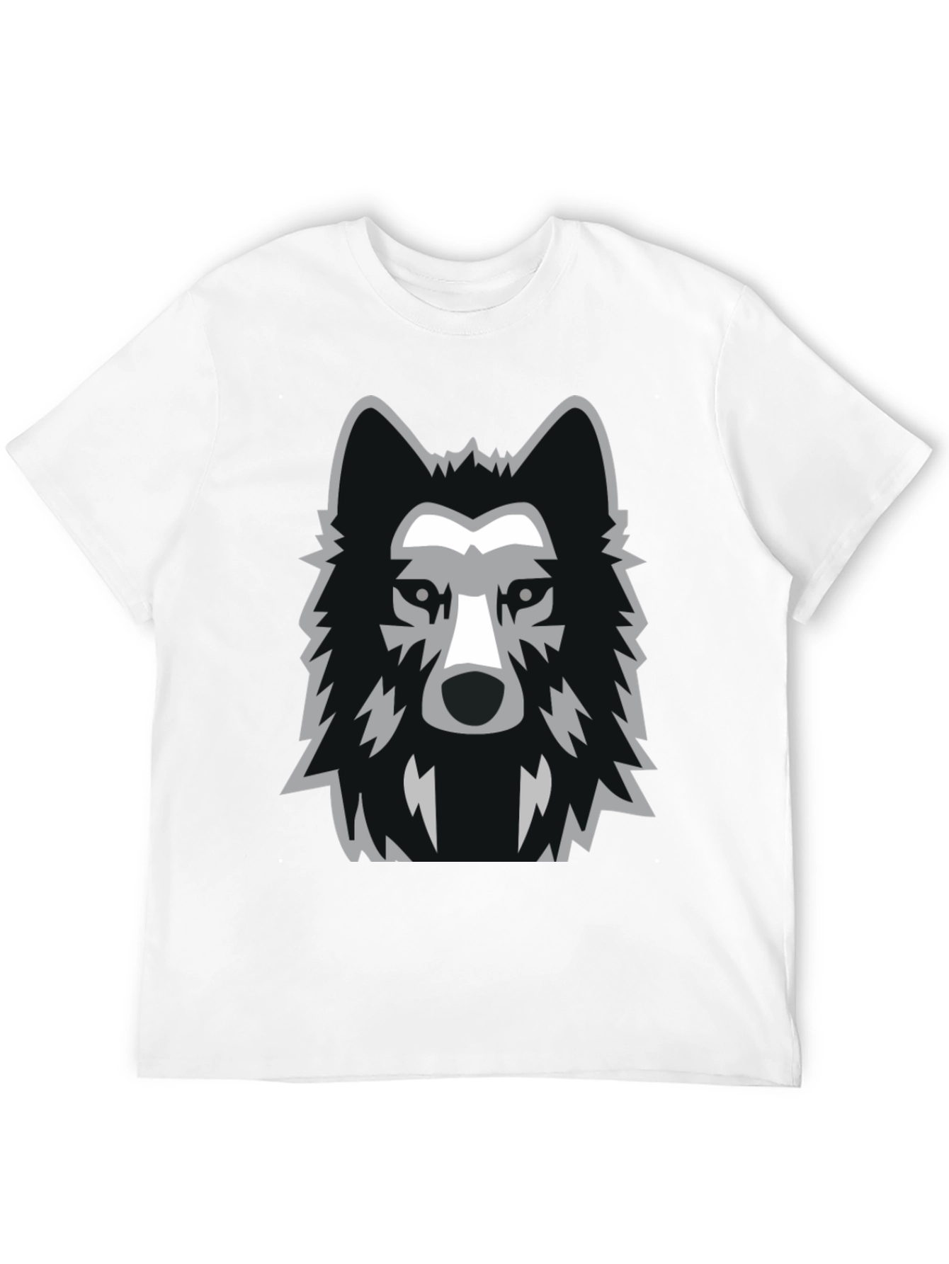 Cool Wolf Graphic Tee - Black Cotton T-Shirt