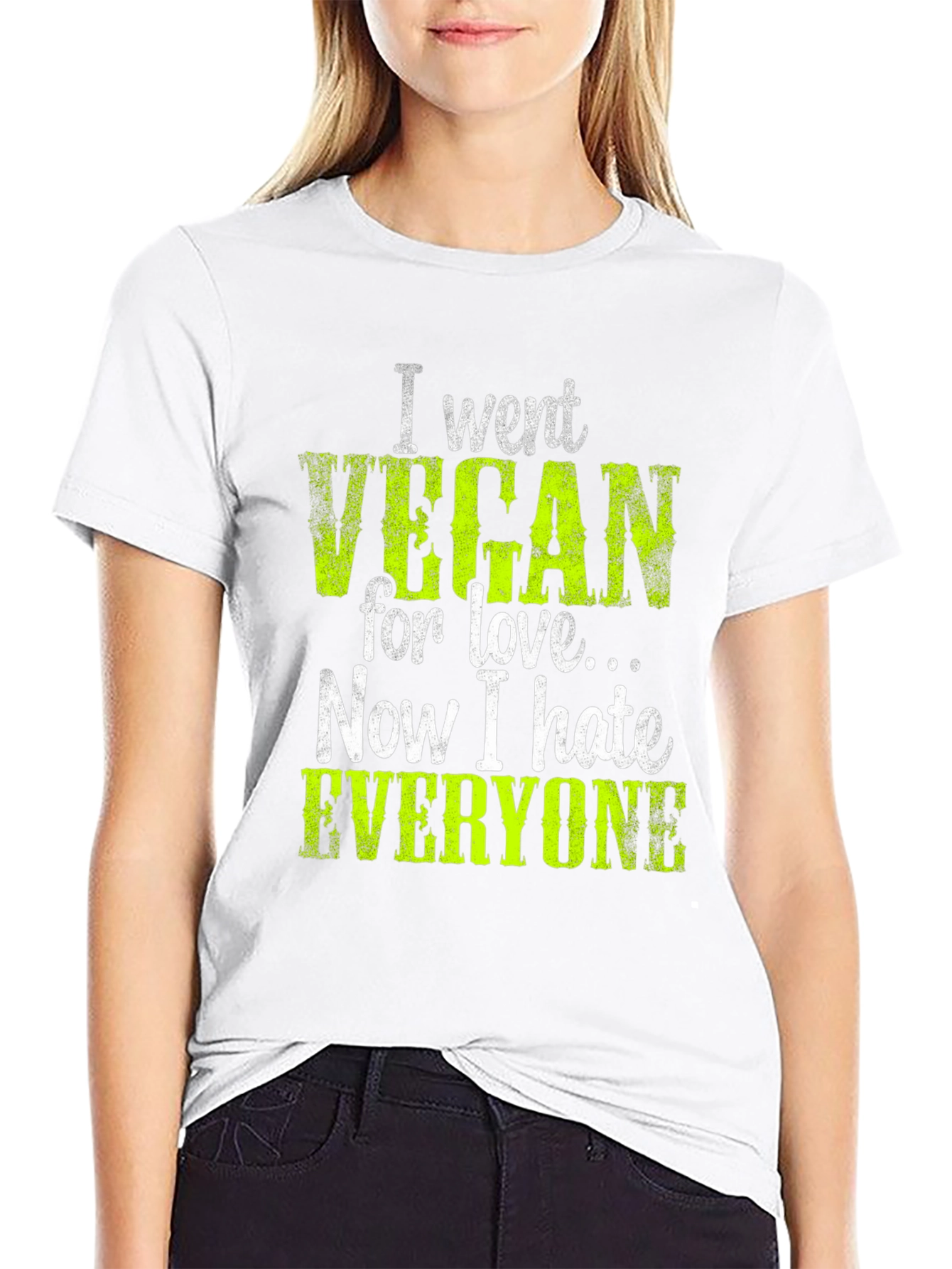 Vegan Hate Everyone Graphic T-Shirt