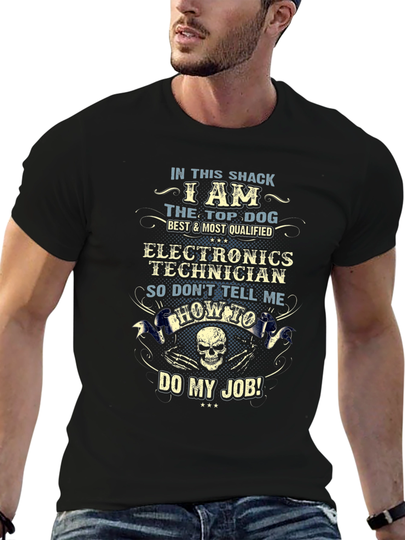 Top Dog Electronics Technician T-Shirt – Funny Work Graphic Tee