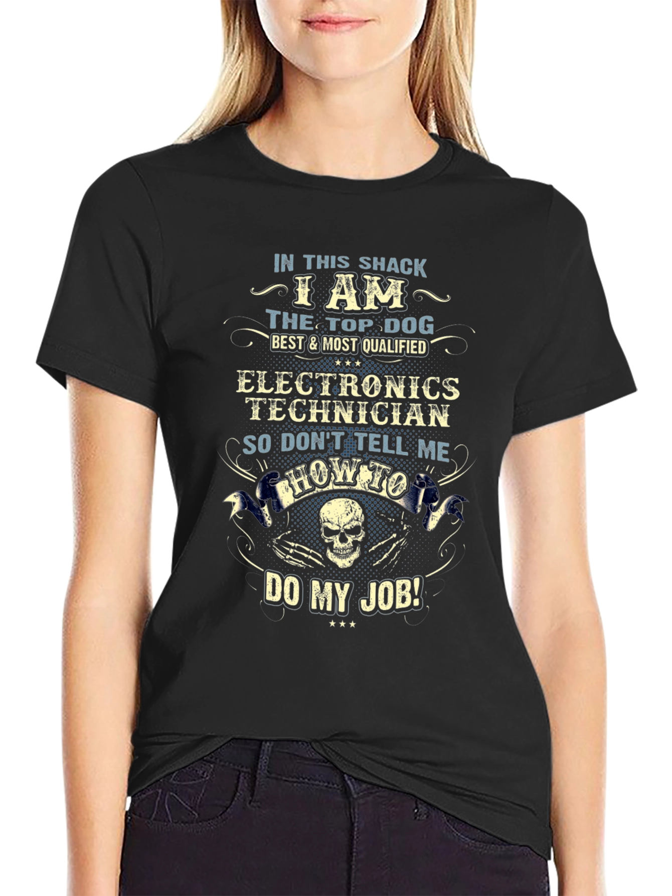 Top Dog Electronics Technician T-Shirt – Funny Work Graphic Tee
