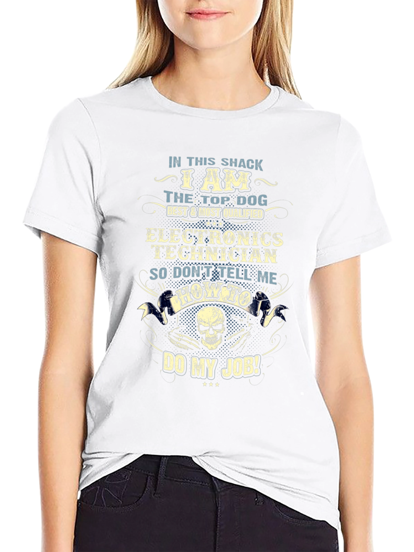 Top Dog Electronics Technician T-Shirt – Funny Work Graphic Tee