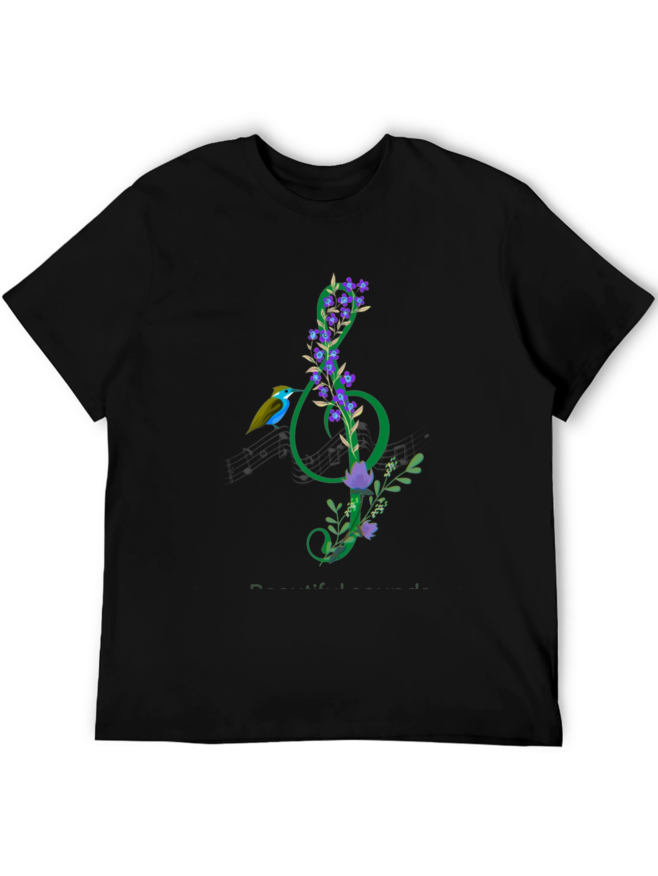 Floral Treble Clef T-Shirt - Music Lover Gift