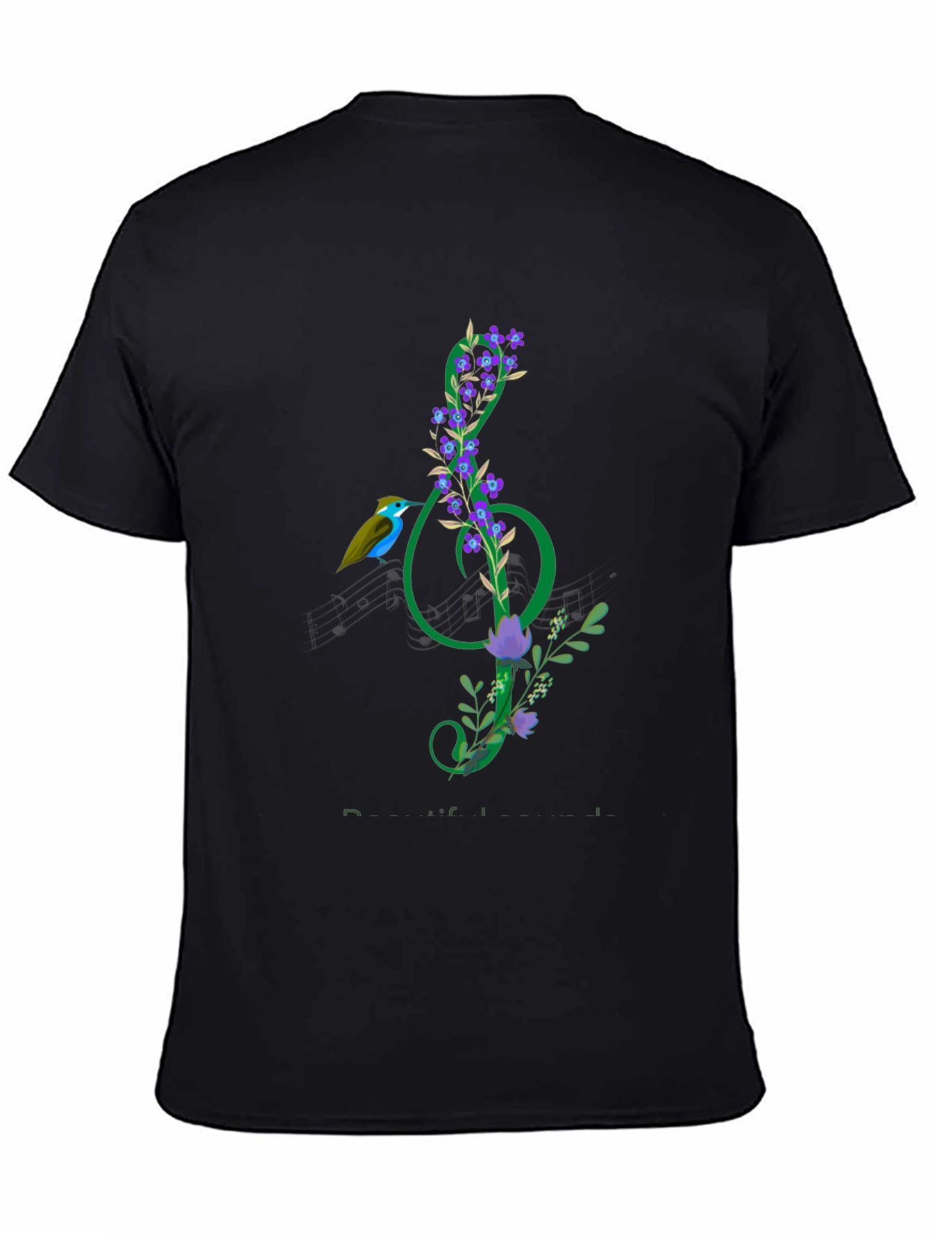 Floral Treble Clef T-Shirt - Music Lover Gift