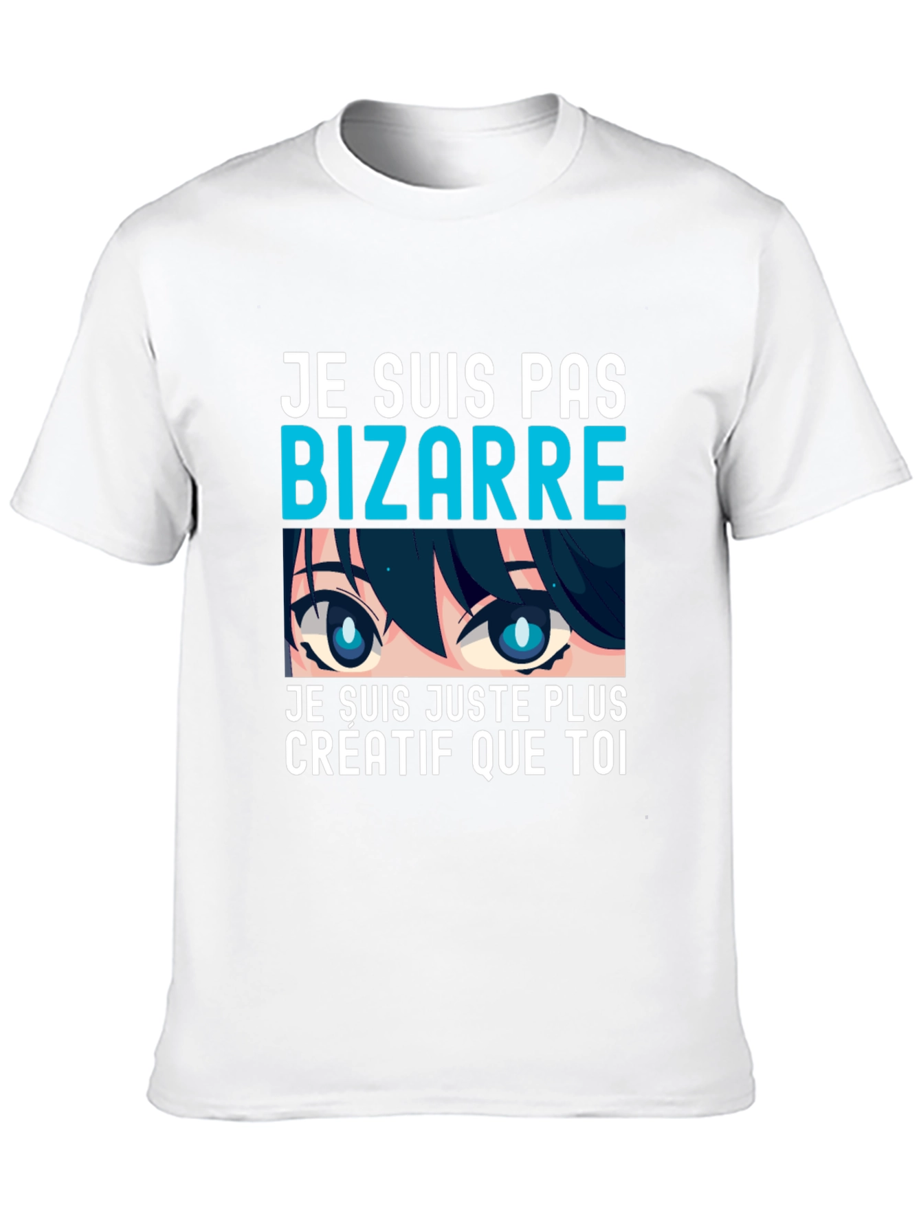 Creative Anime Eyes Graphic T-Shirt - Unique Tee