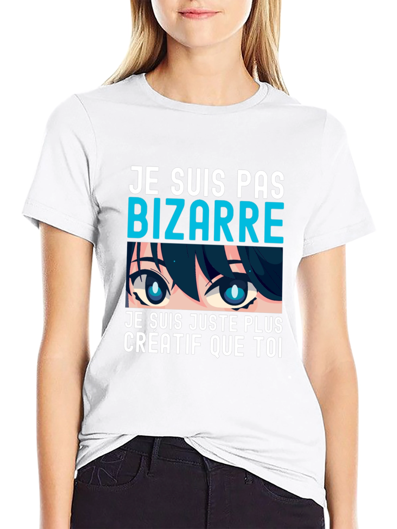 Creative Anime Eyes Graphic T-Shirt - Unique Tee