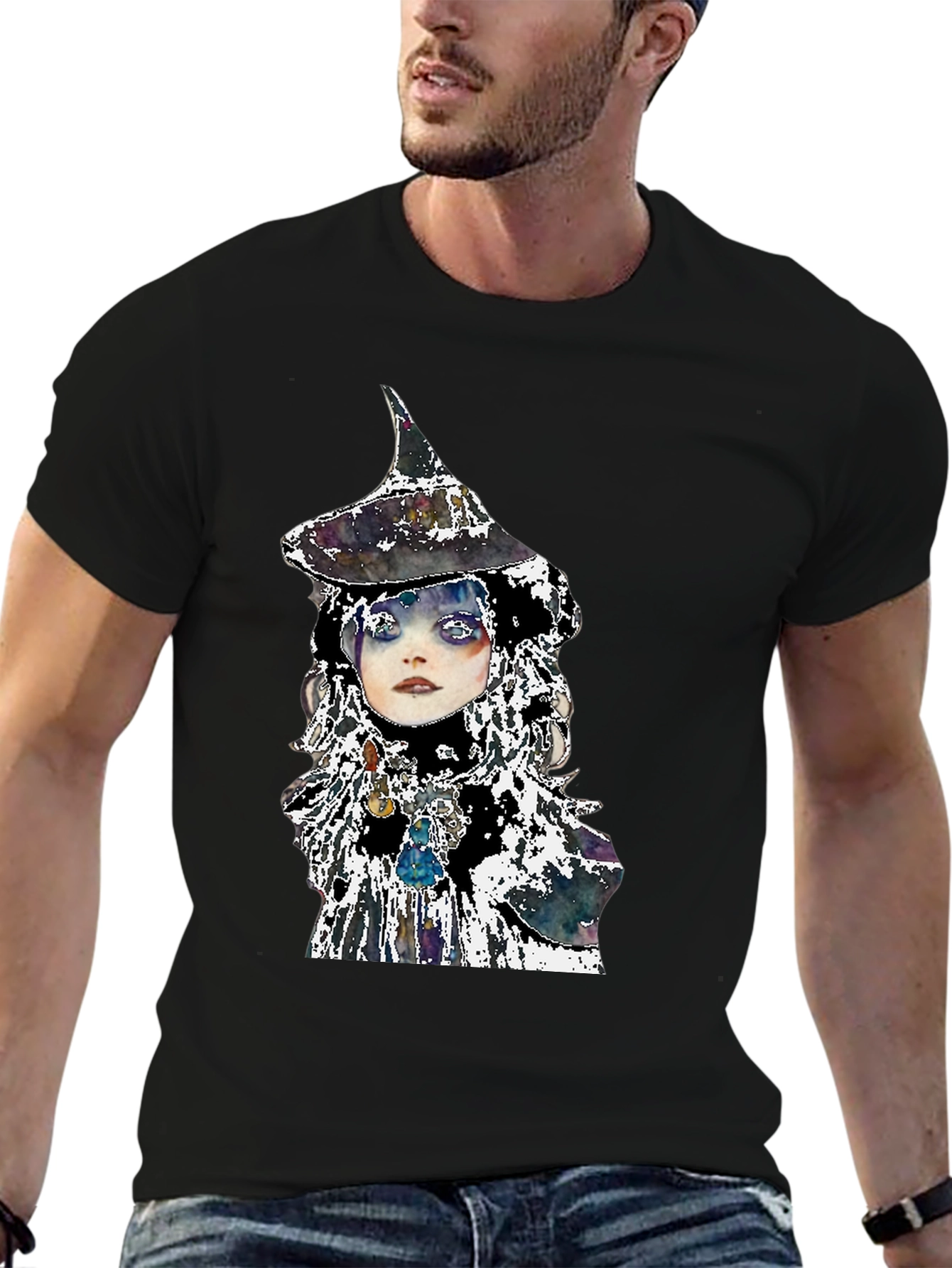 Witch Graphic Black Tee