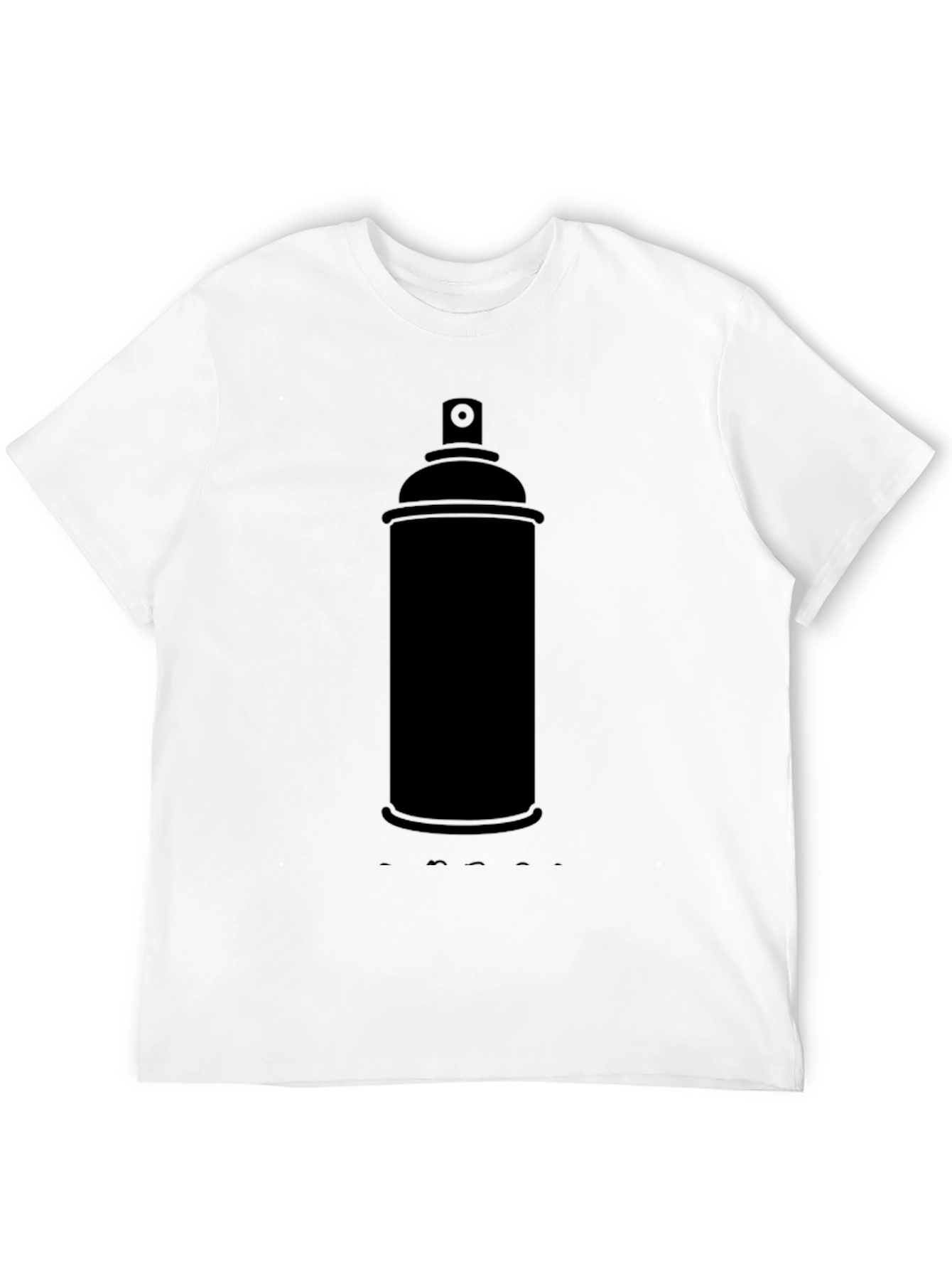 Spray Paint Graphic Black T-Shirt