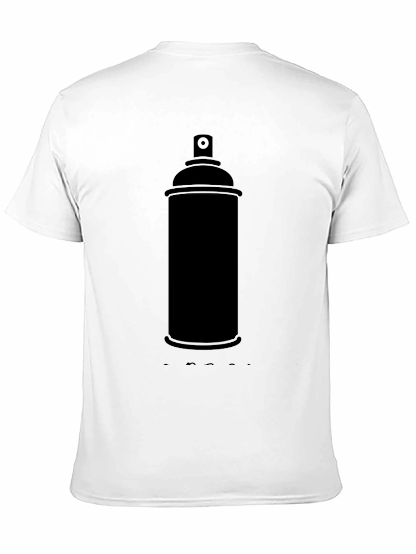 Spray Paint Graphic Black T-Shirt