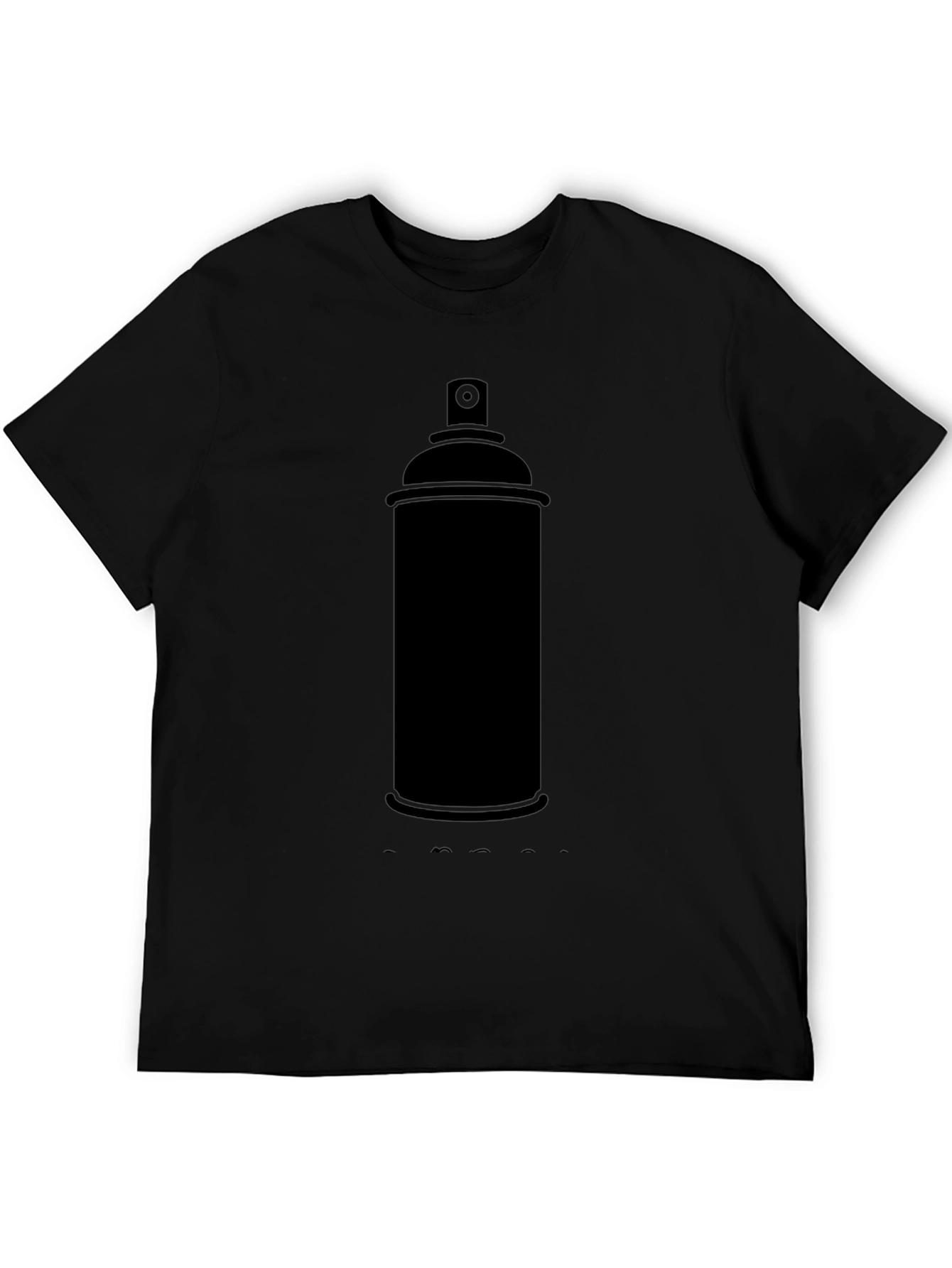 Spray Paint Graphic Black T-Shirt