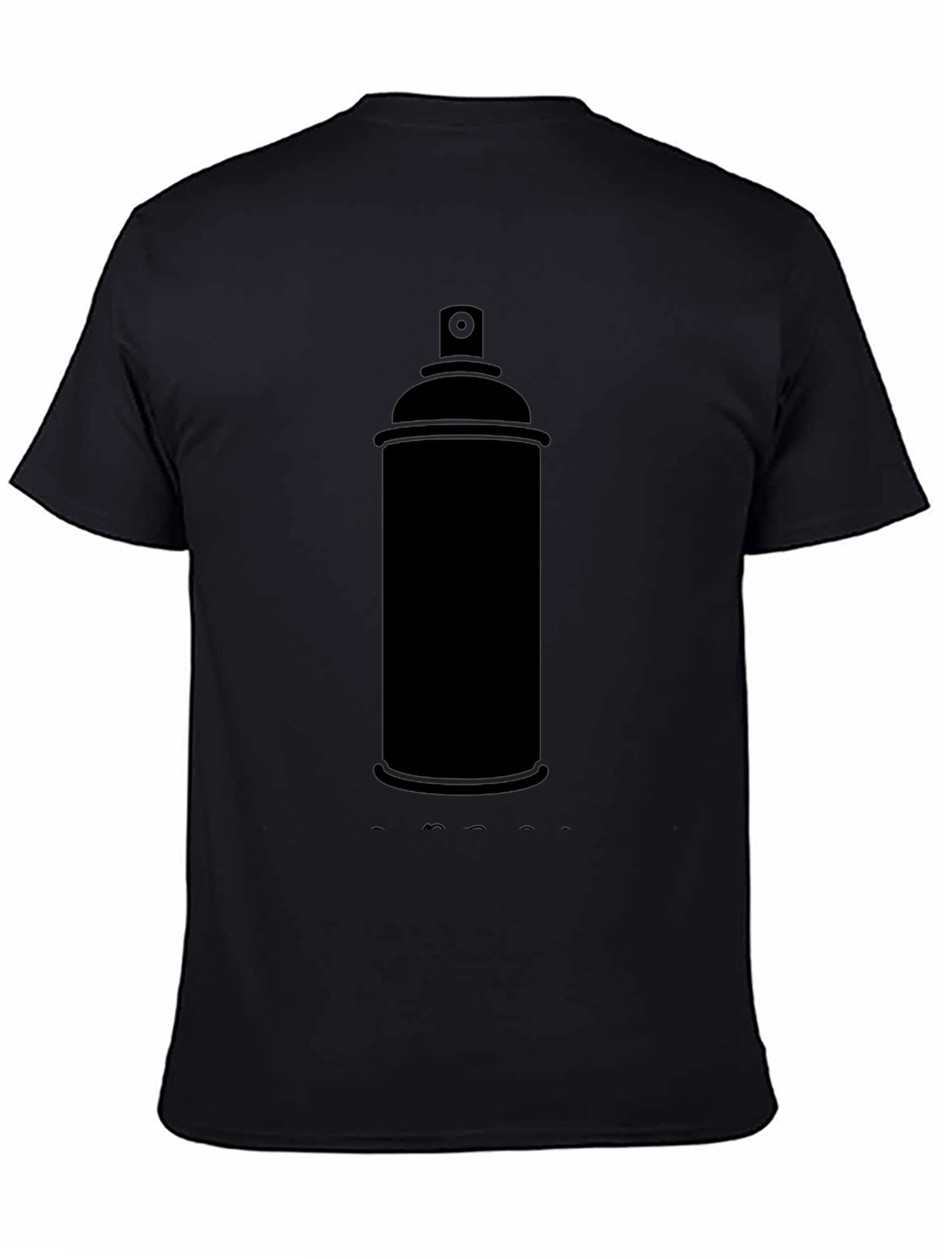 Spray Paint Graphic Black T-Shirt