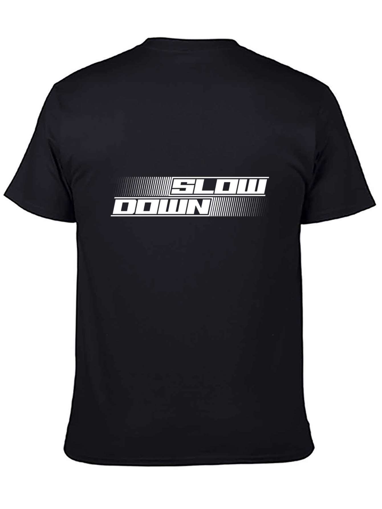 Slow Down Graphic Tee - Casual Black T-Shirt