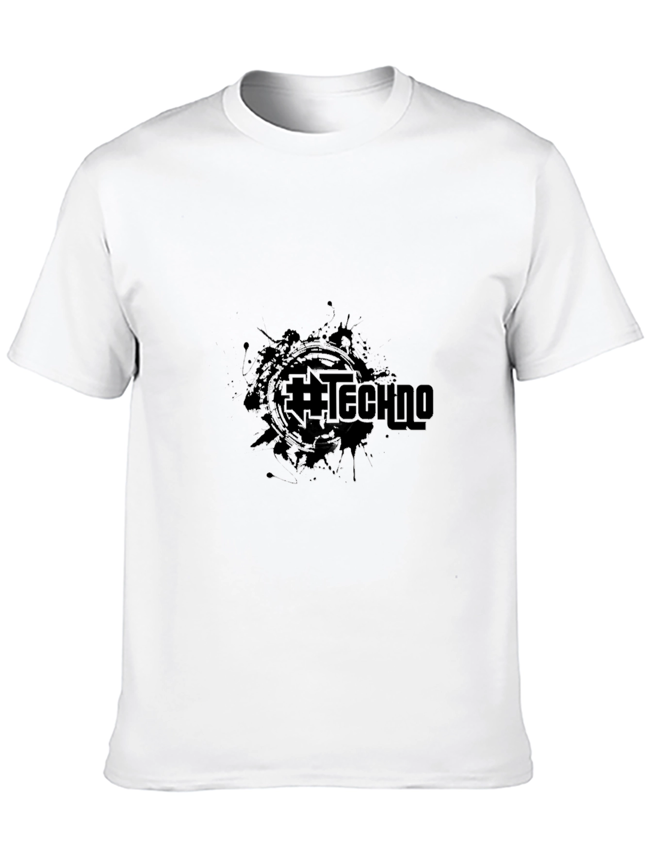 Graphic Black Tee - #Techno Design