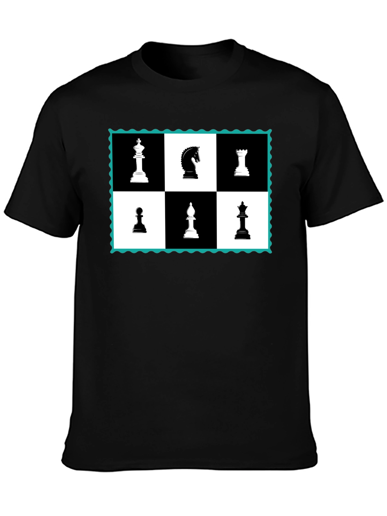 Chess Piece Graphic Black T-Shirt