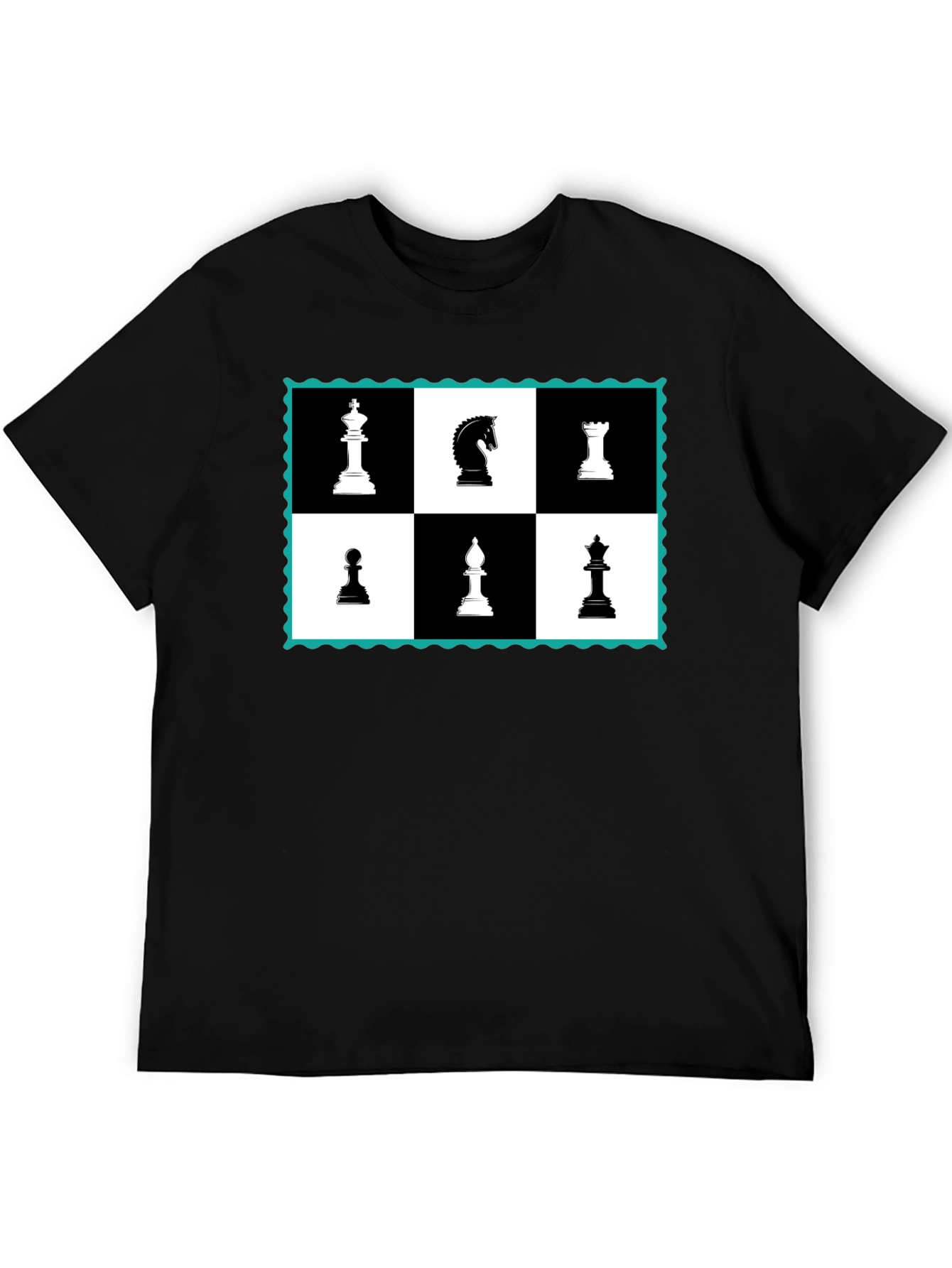Chess Piece Graphic Black T-Shirt