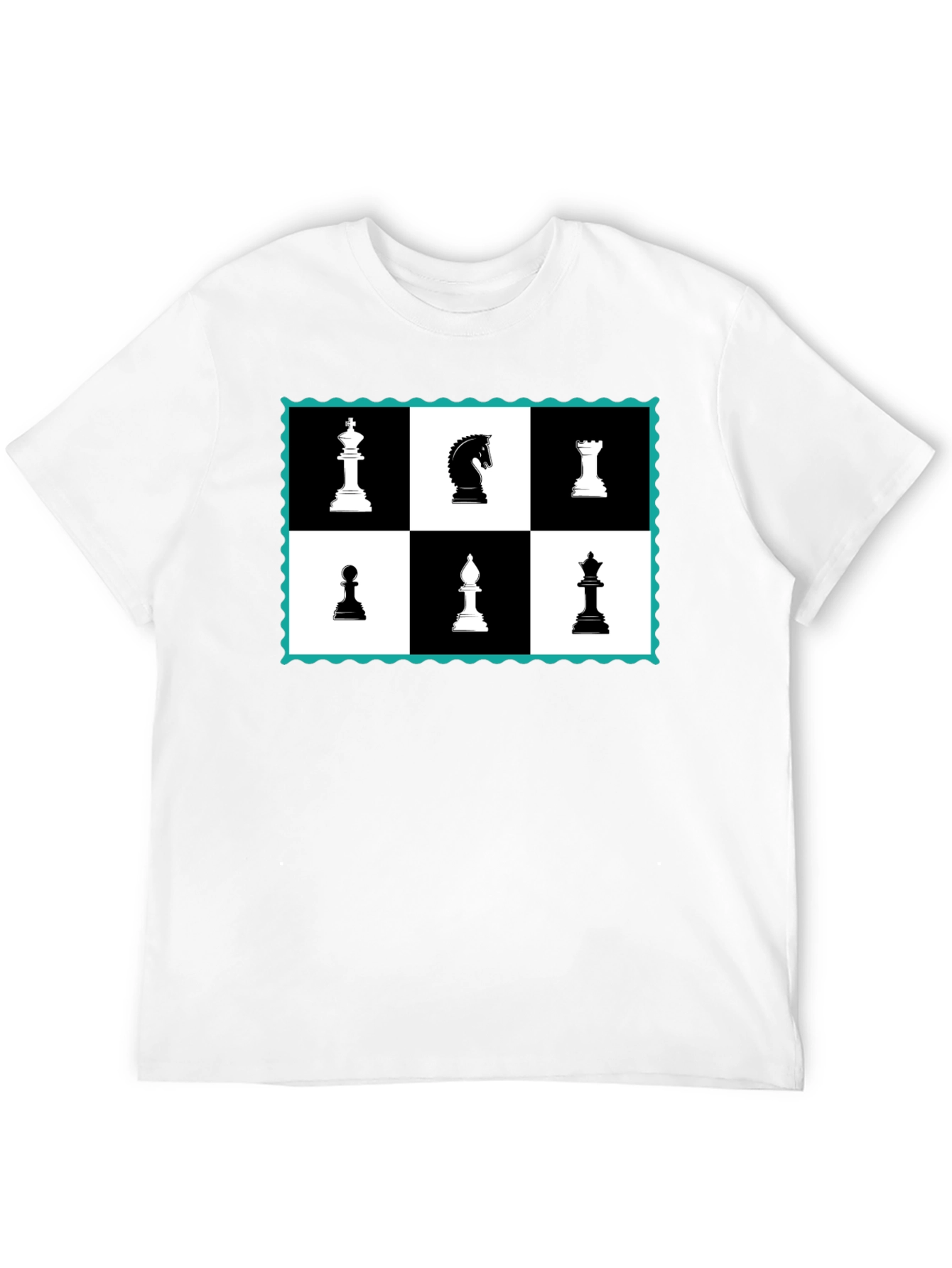 Chess Piece Graphic Black T-Shirt