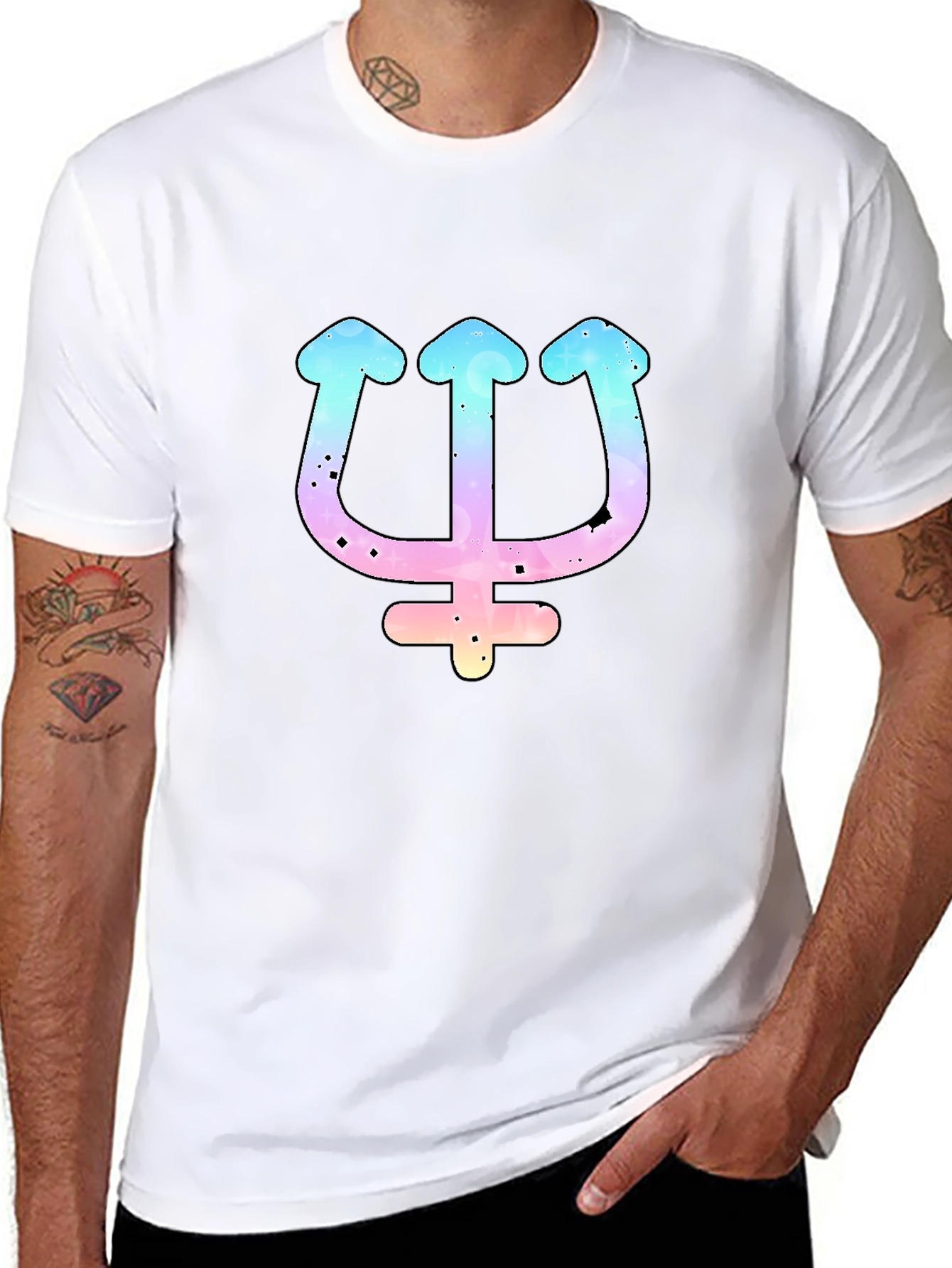 Rainbow Trident Graphic Tee - Unisex