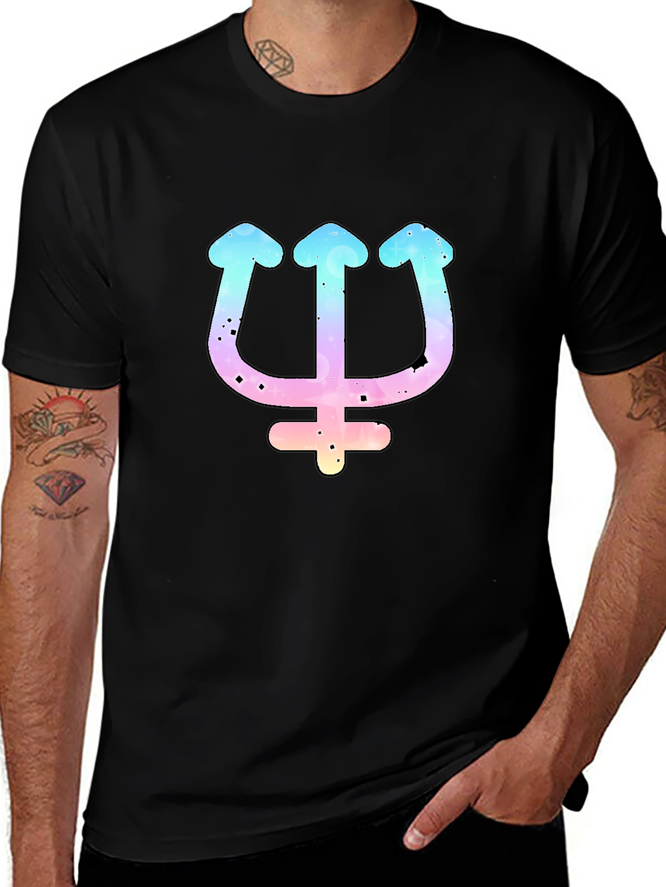 Rainbow Trident Graphic Tee - Unisex