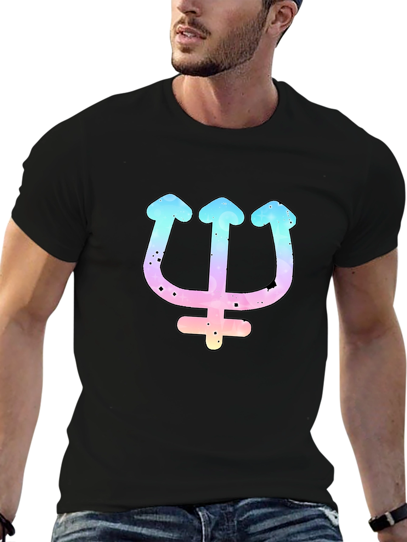 Rainbow Trident Graphic Tee - Unisex