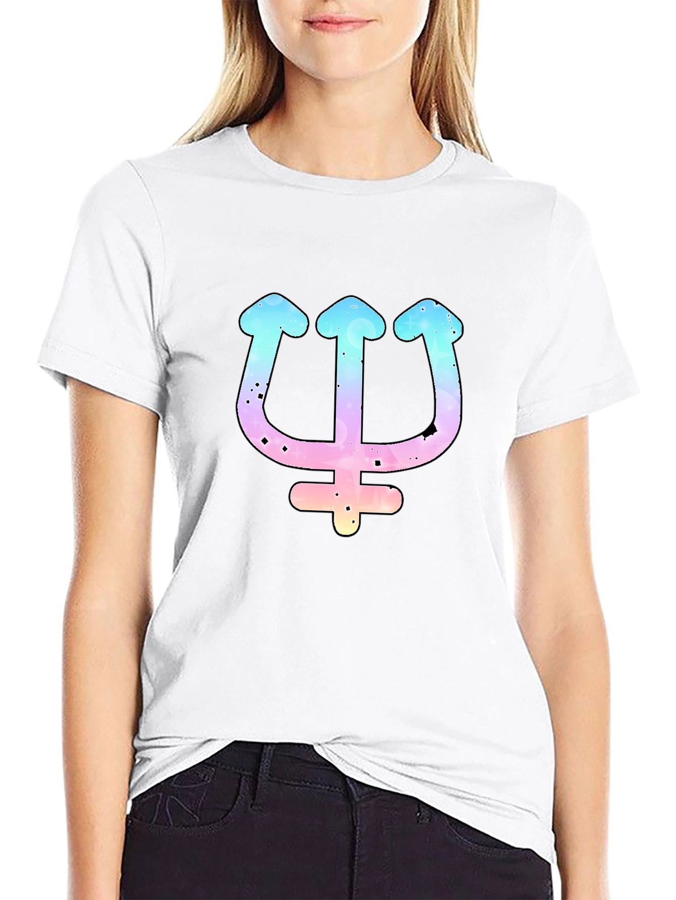 Rainbow Trident Graphic Tee - Unisex