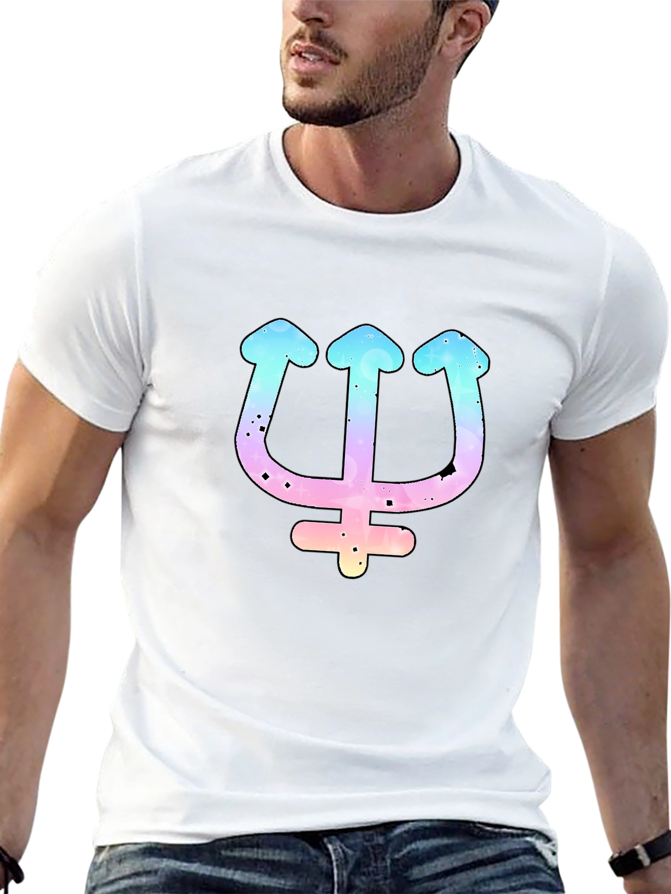 Rainbow Trident Graphic Tee - Unisex