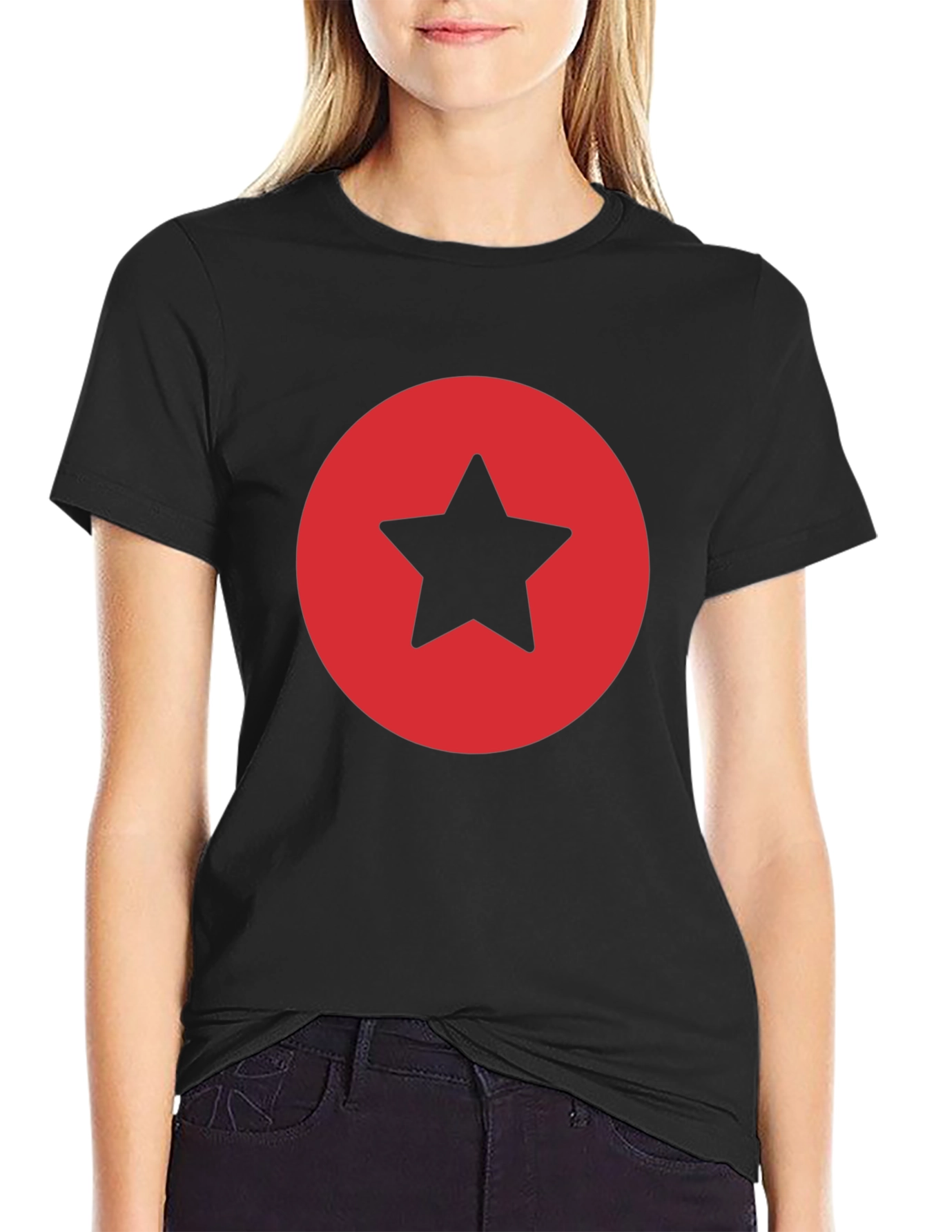 Star Circle Graphic Tee - Classic Black
