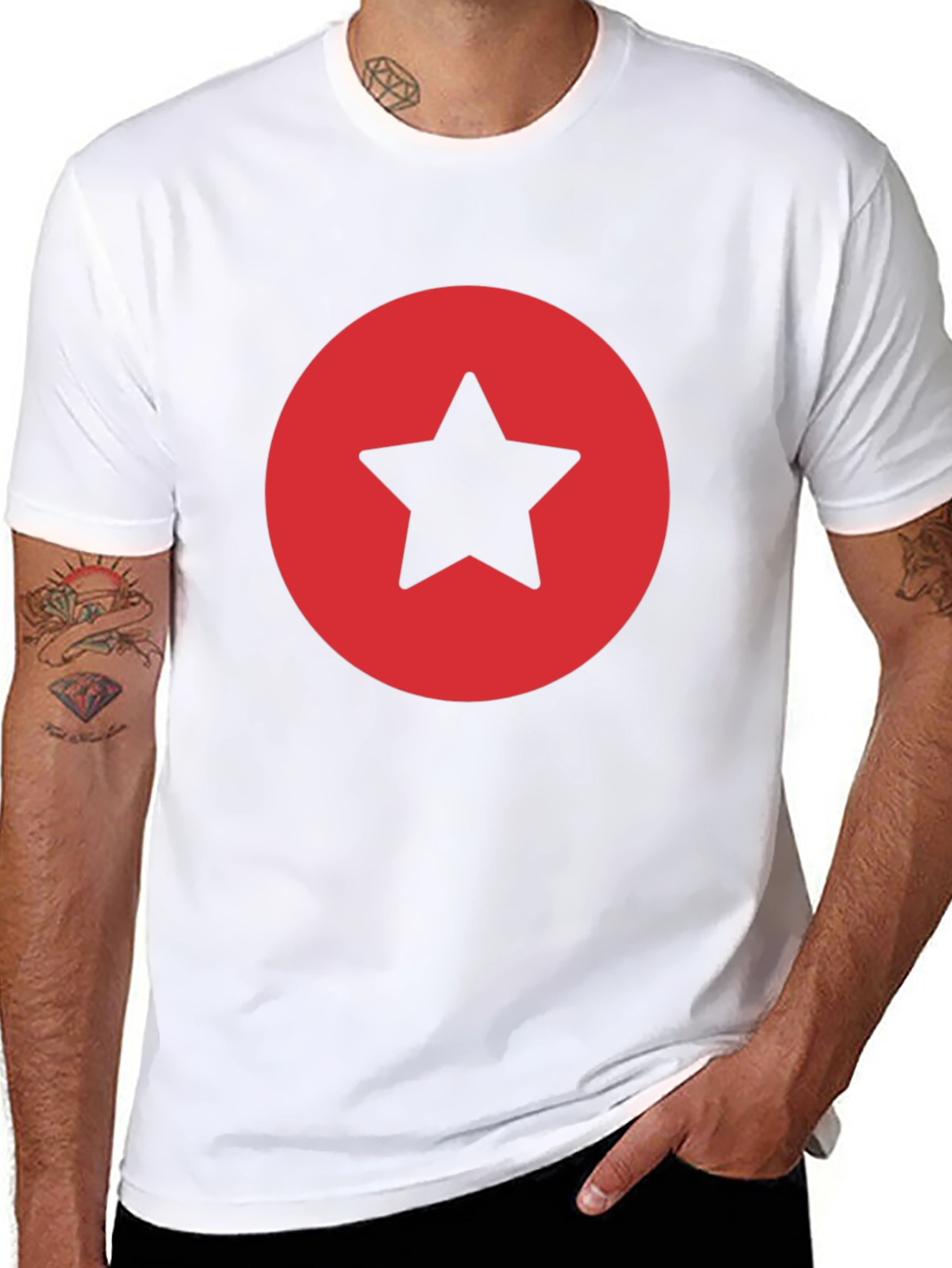 Star Circle Graphic Tee - Classic Black