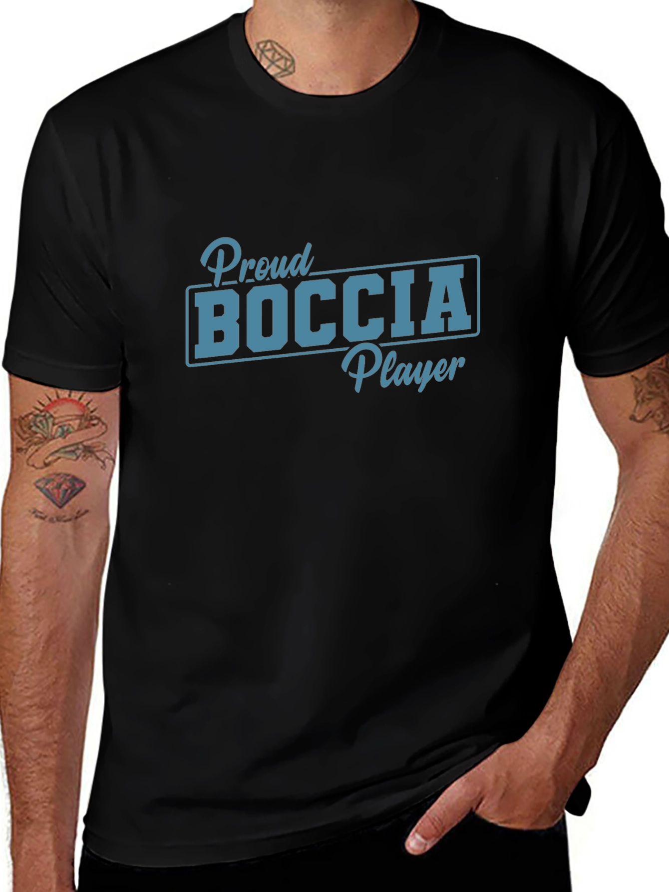 Proud Boccia Player Graphic Tee - Black