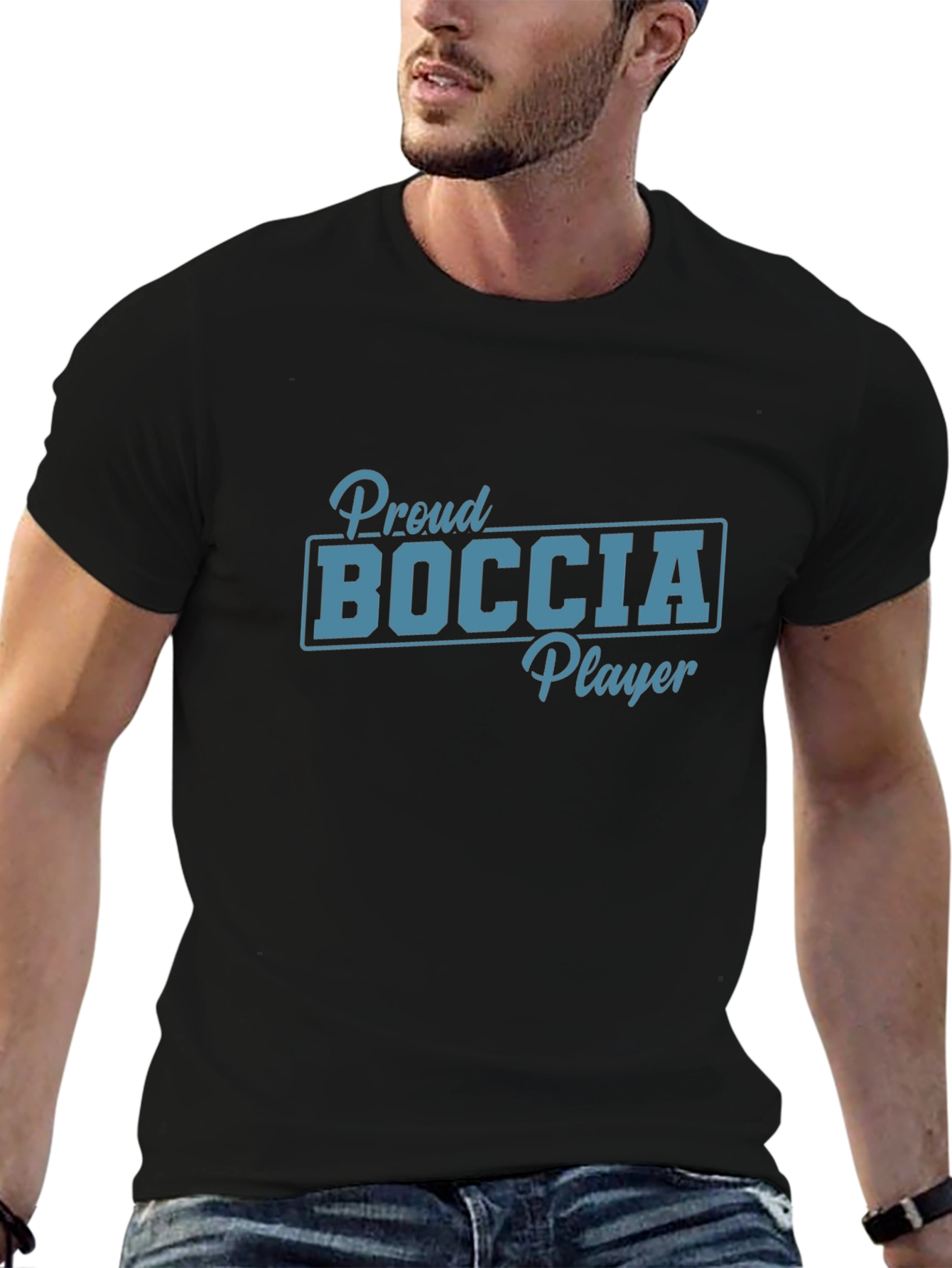 Proud Boccia Player Graphic Tee - Black