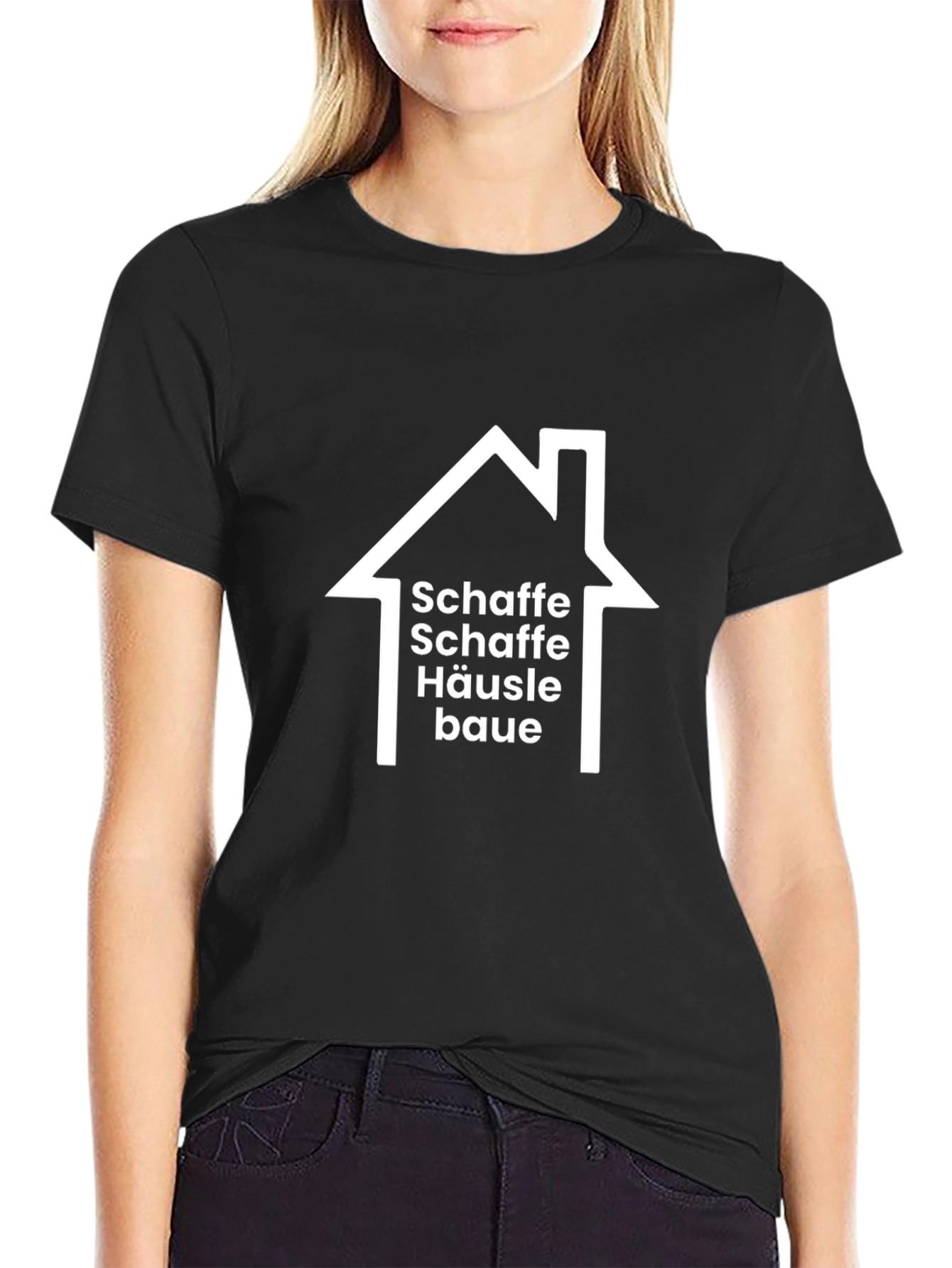 Schaft House Graphic T-Shirt - Black Cotton Tee