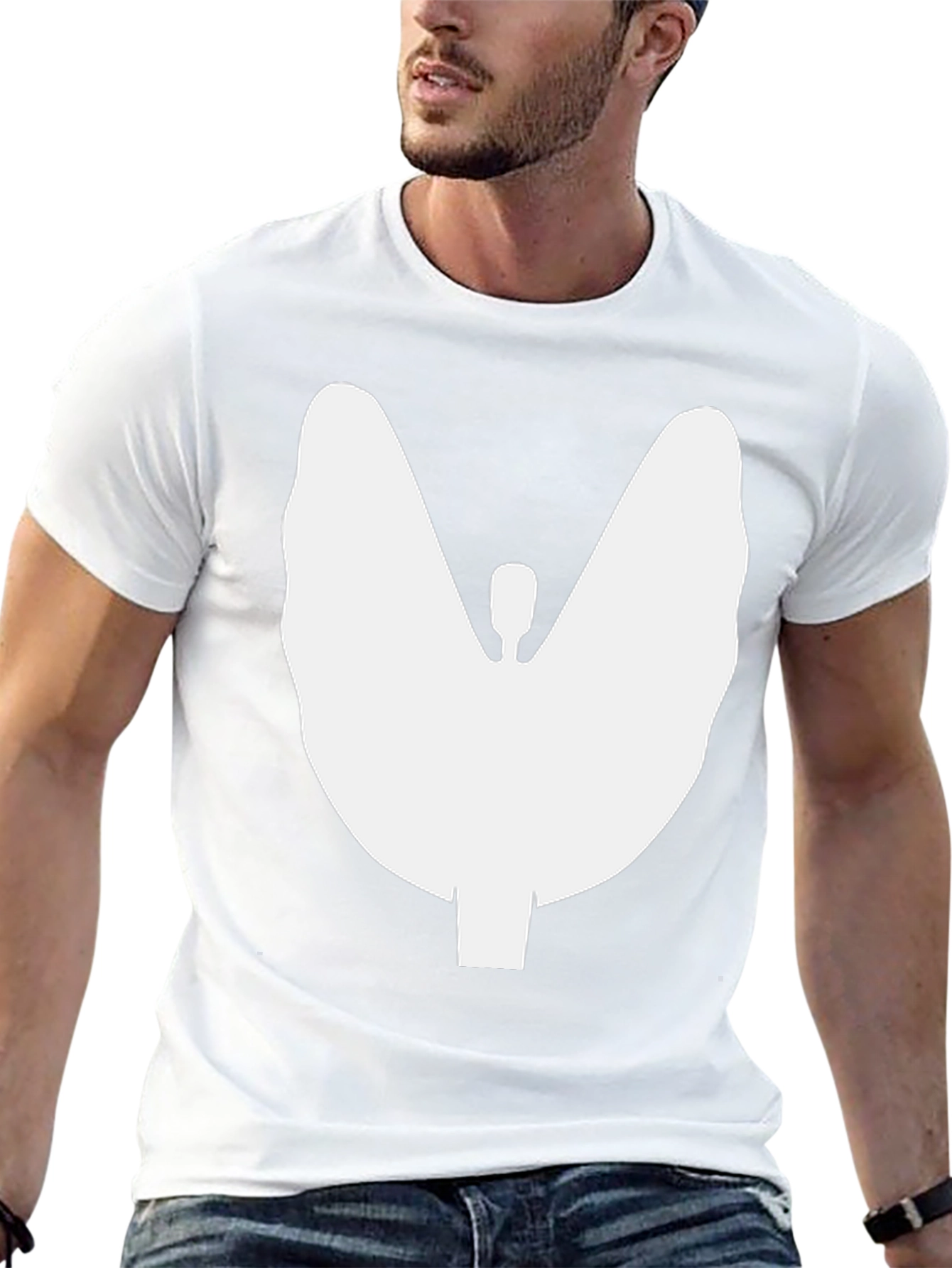 Thyroid Silhouette Graphic T-Shirt - Black