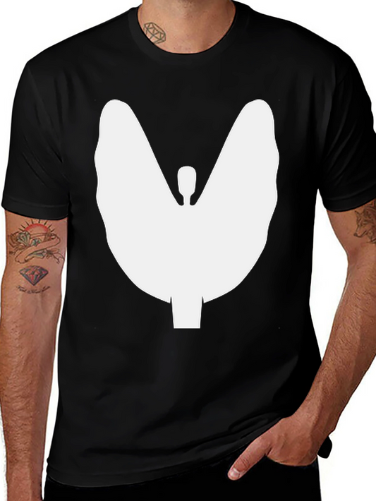 Thyroid Silhouette Graphic T-Shirt - Black