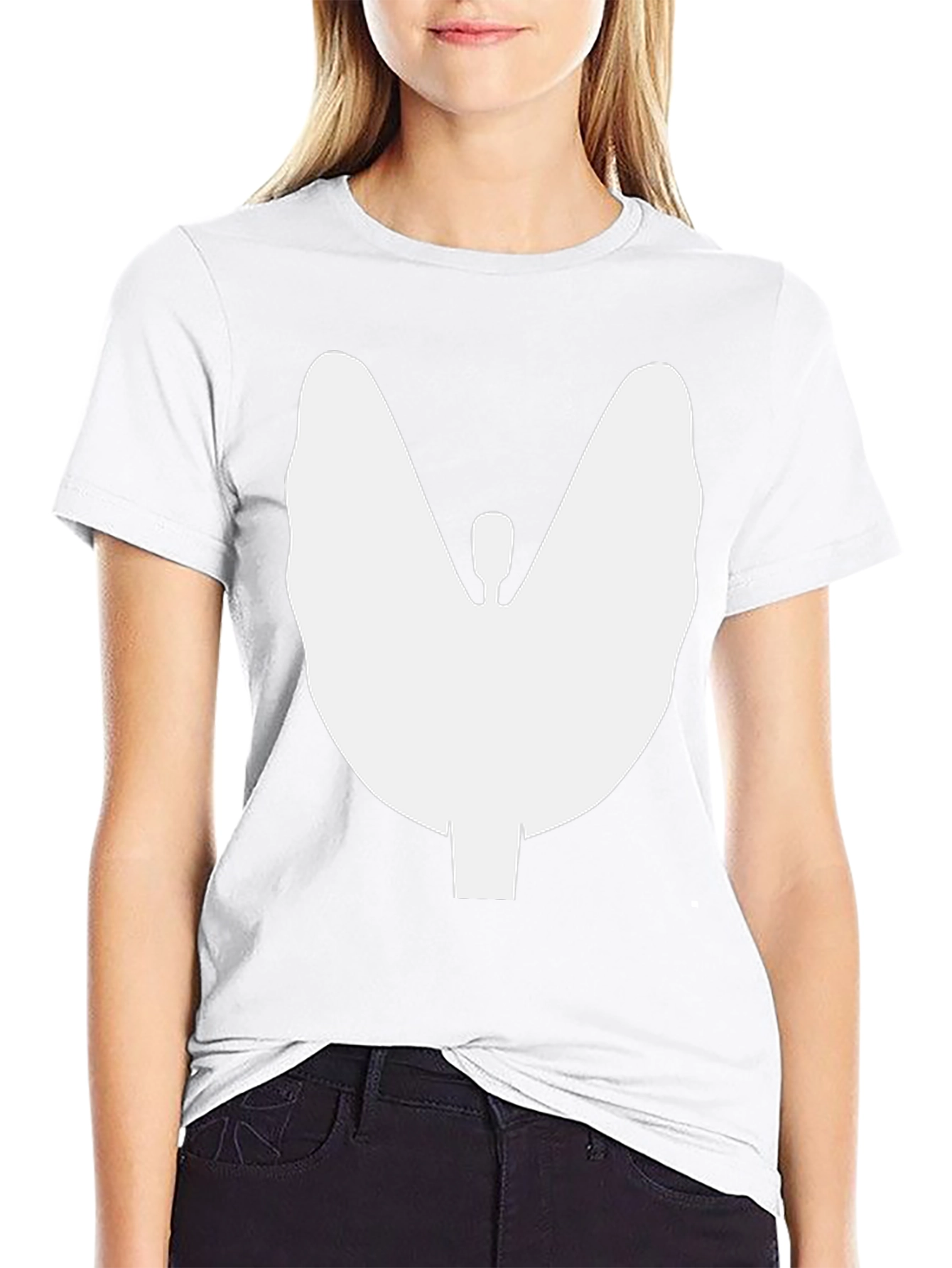 Thyroid Silhouette Graphic T-Shirt - Black