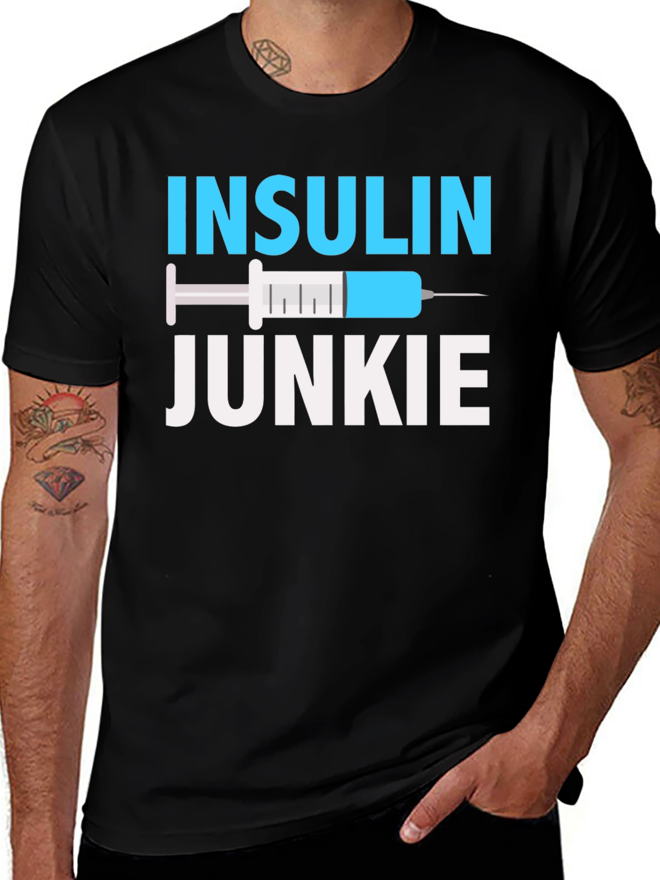 Insulin Junkie Graphic T-Shirt - Diabetes Awareness