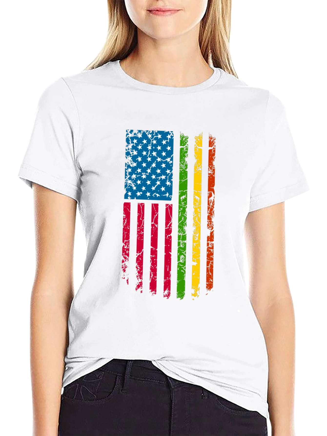 Distressed USA Flag Pride T-Shirt