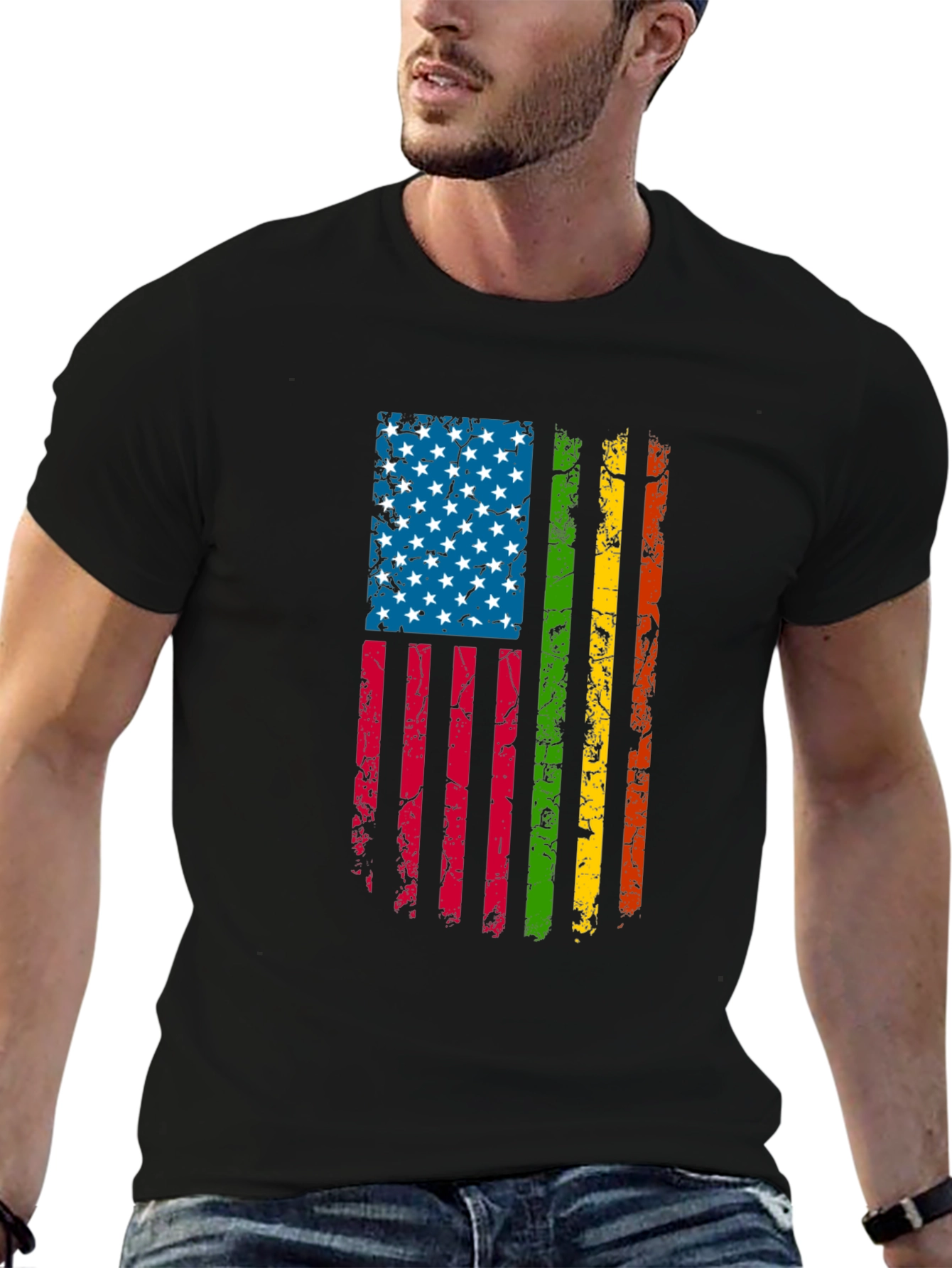 Distressed USA Flag Pride T-Shirt