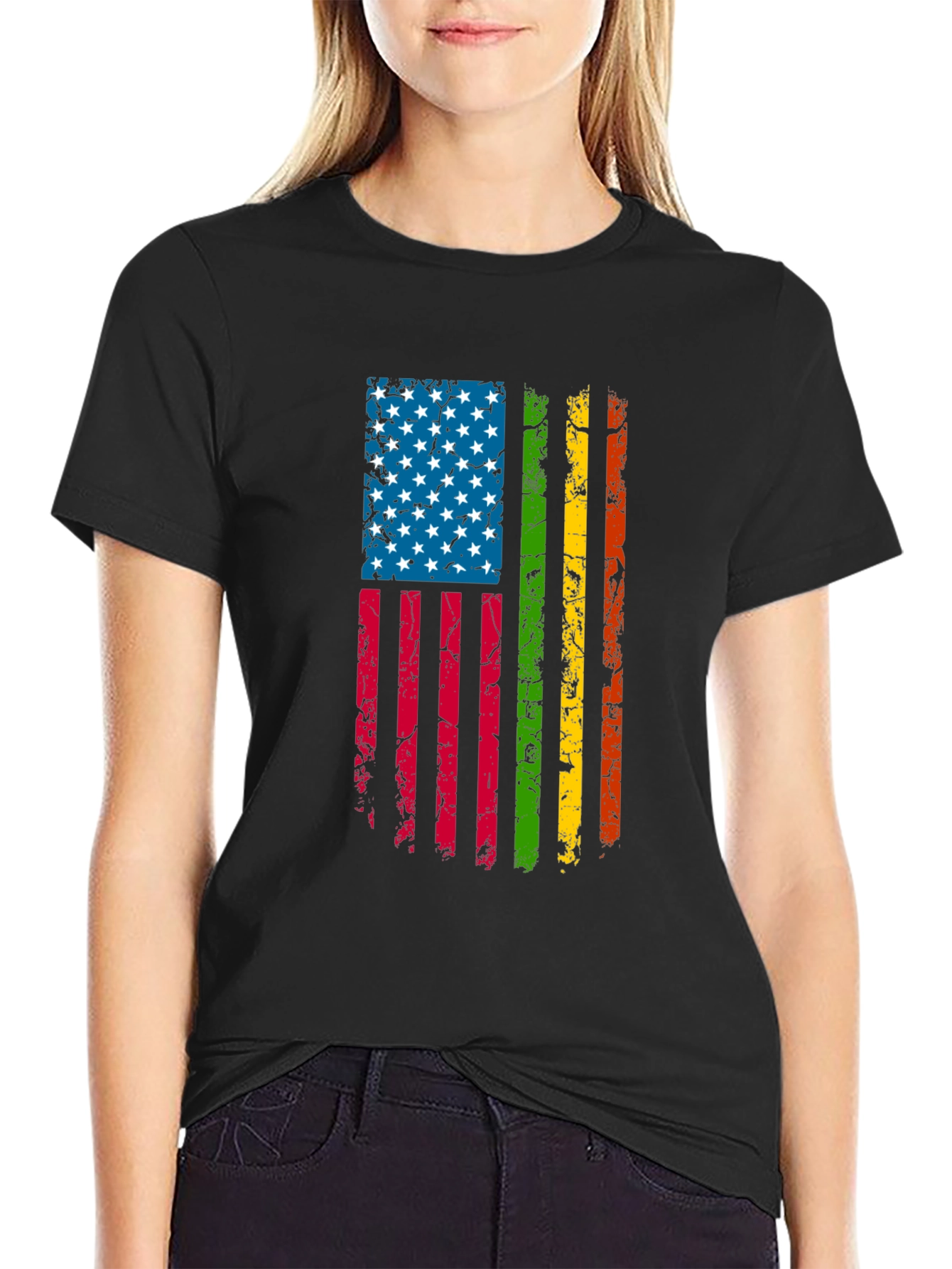 Distressed USA Flag Pride T-Shirt