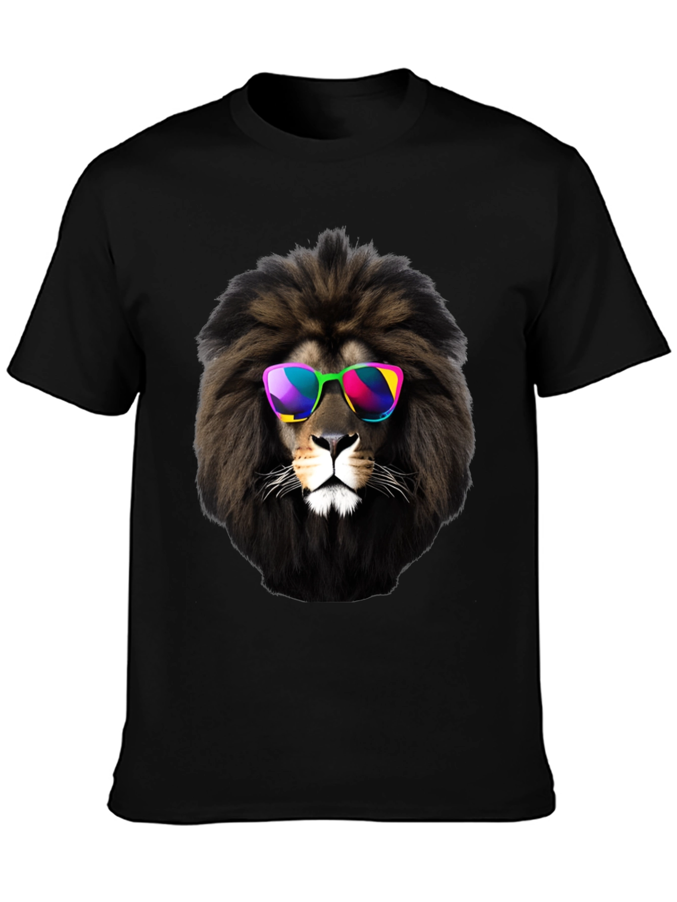 Cool Lion Graphic Tee - Mens Black T-Shirt