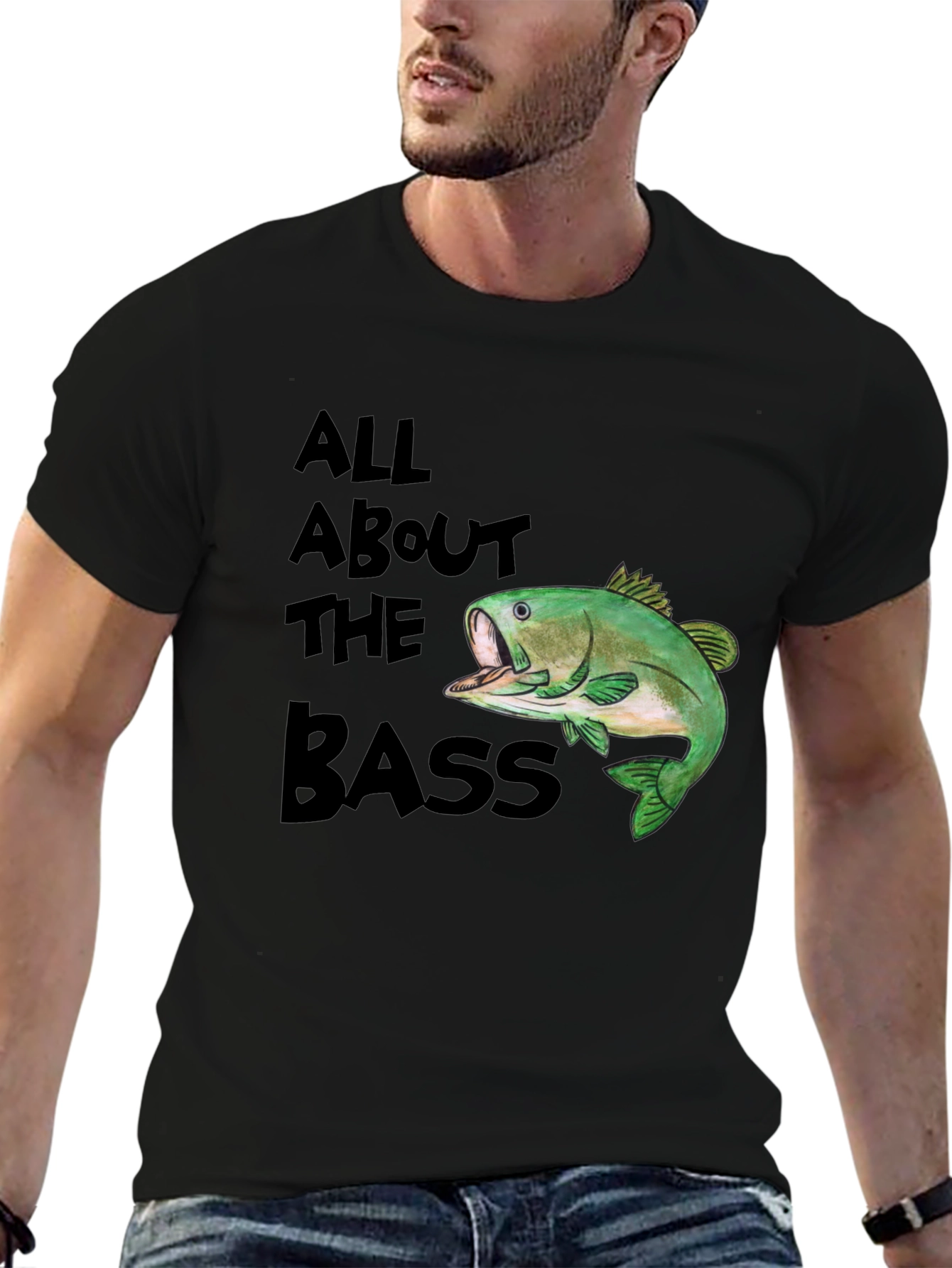 All About The Bass T-Shirt - Fishing Graphic Tee