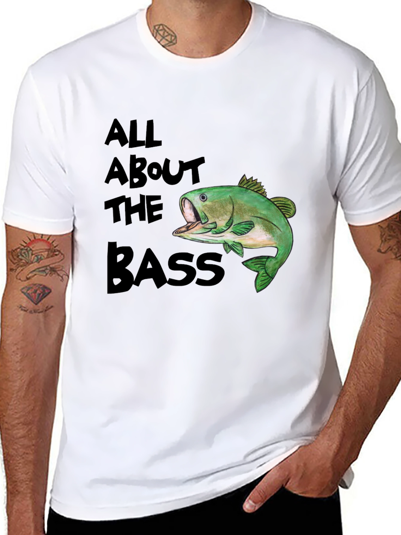 All About The Bass T-Shirt - Fishing Graphic Tee