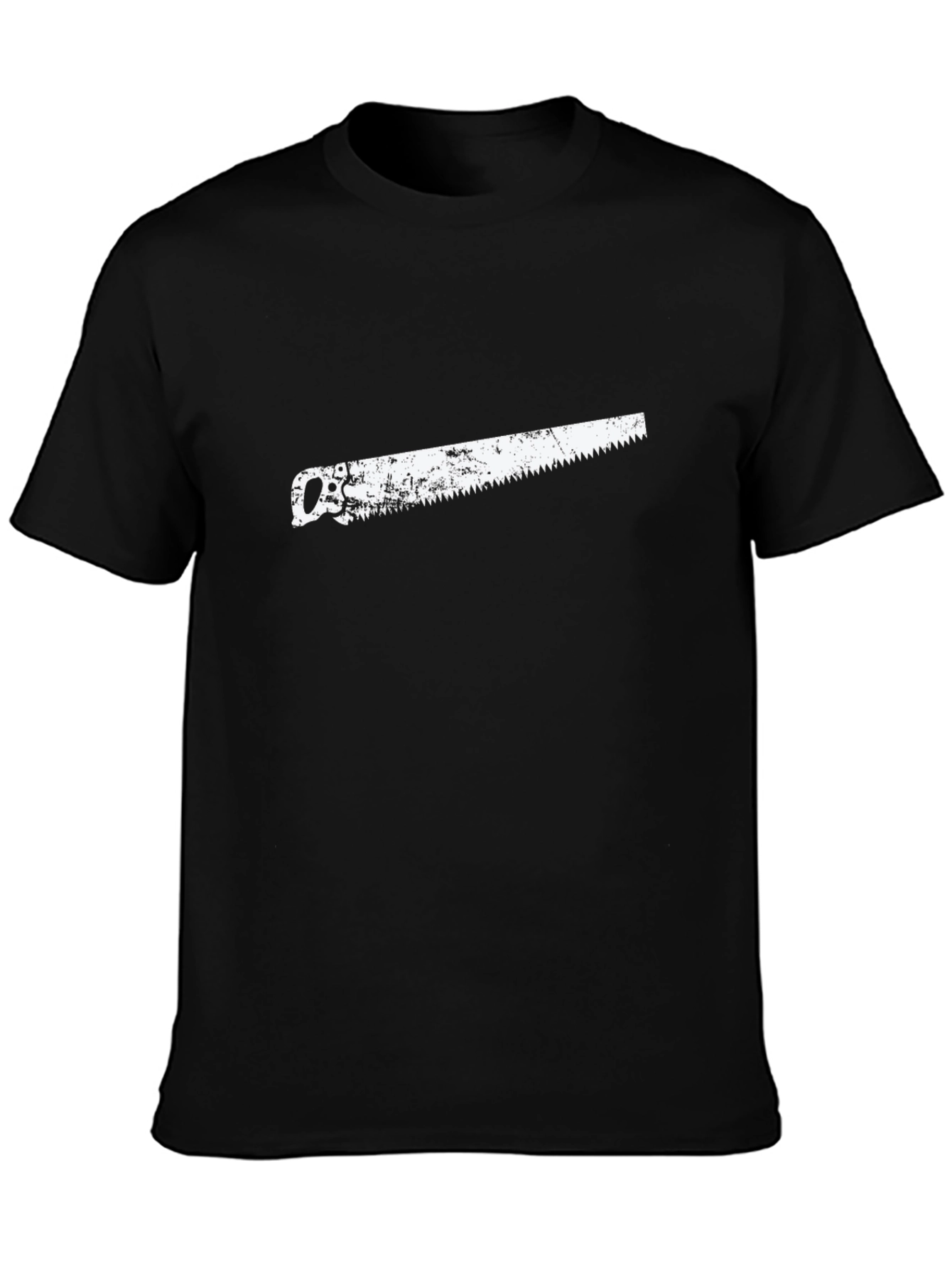 Saw Graphic Black Tee - Carpenter Gift Idea