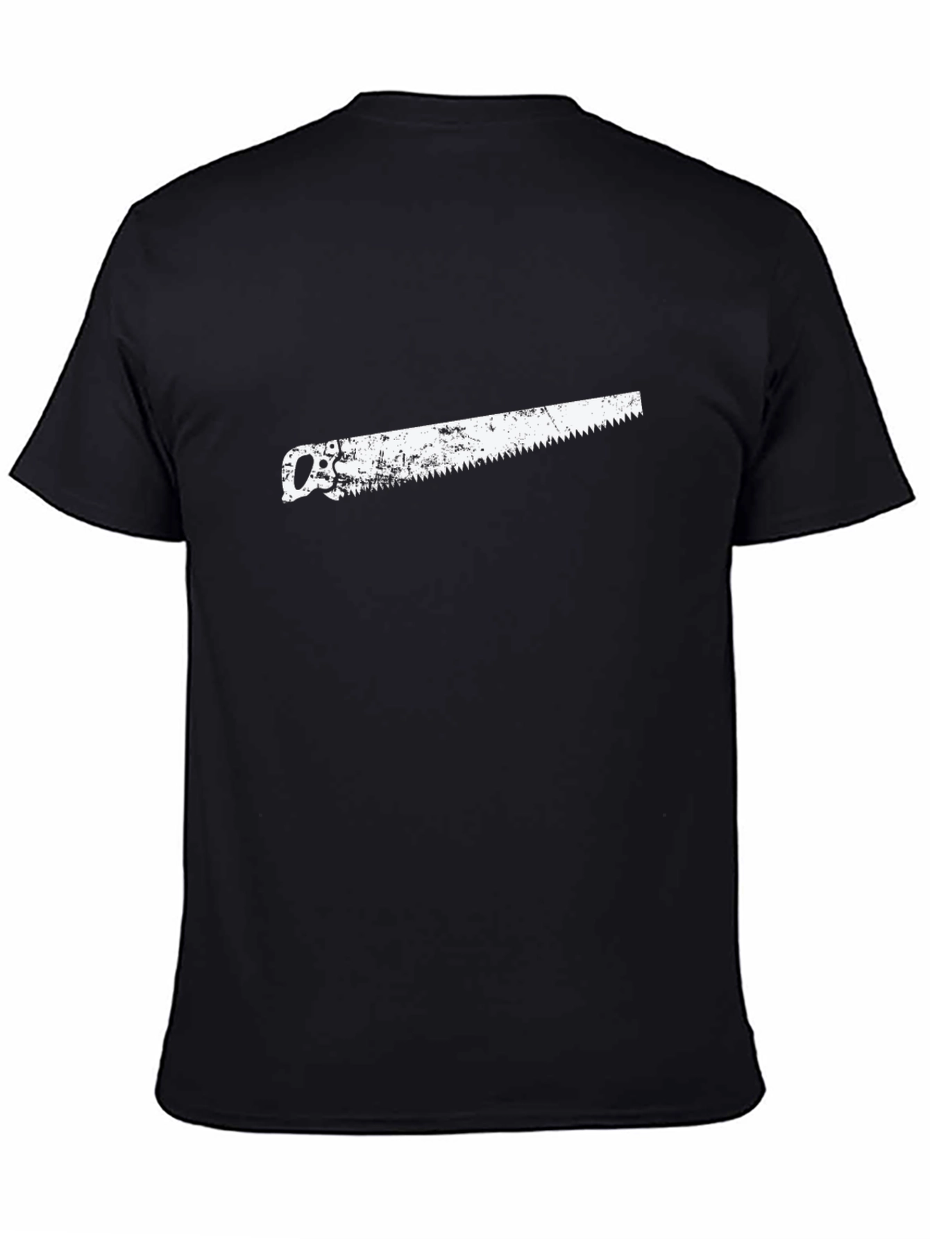 Saw Graphic Black Tee - Carpenter Gift Idea