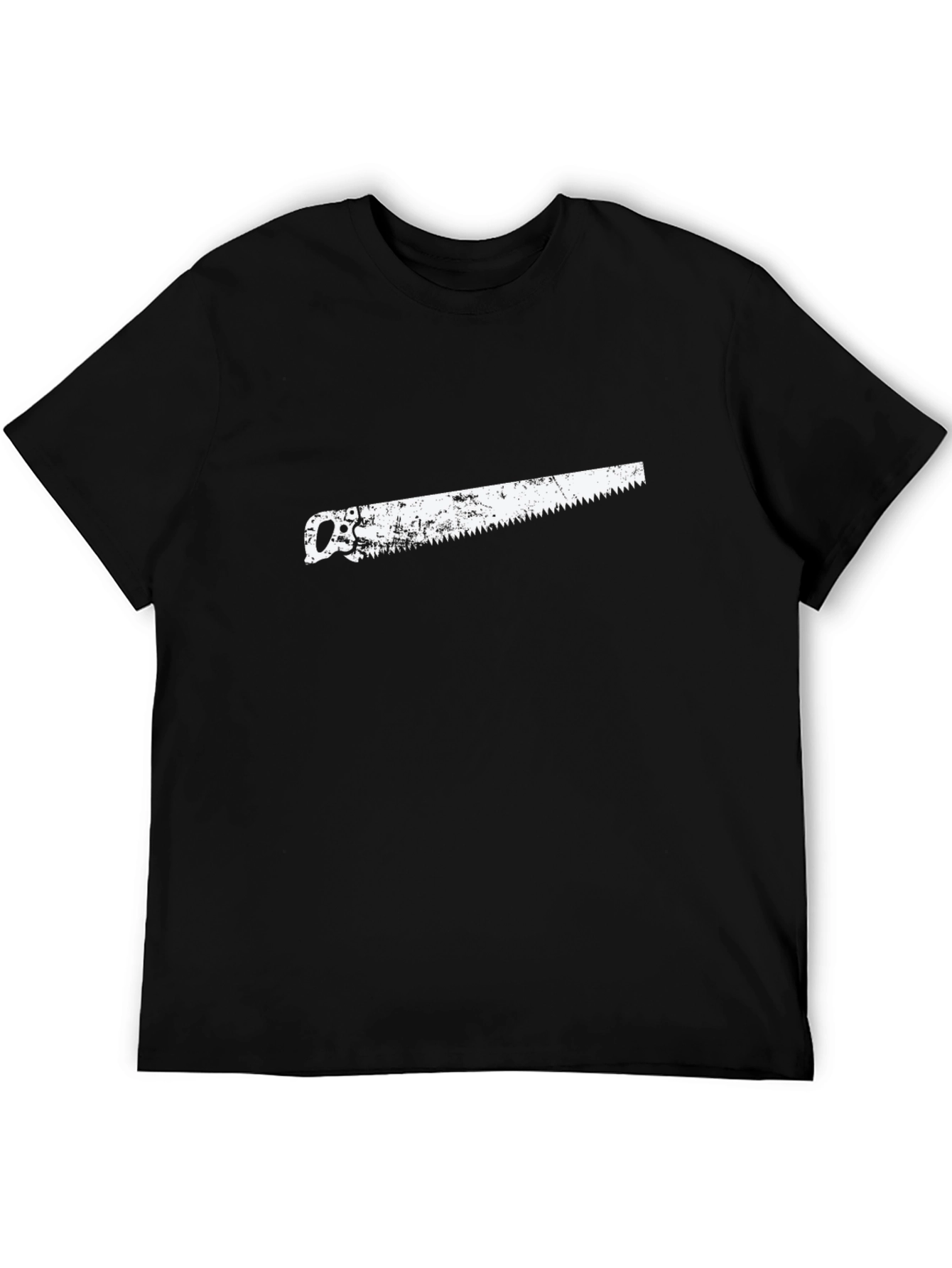 Saw Graphic Black Tee - Carpenter Gift Idea